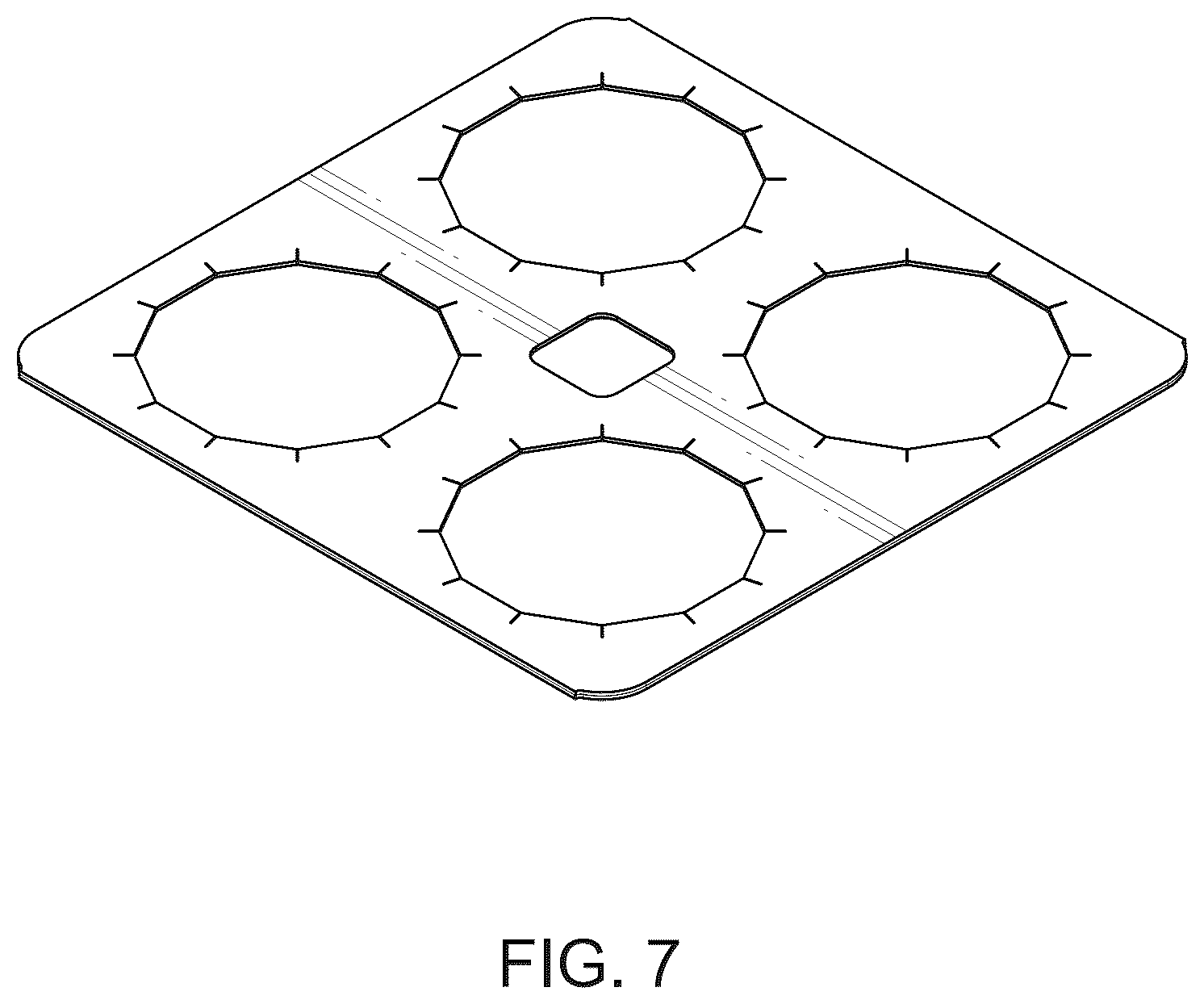 Patent USD1076680 Figure 7 – Container carrier