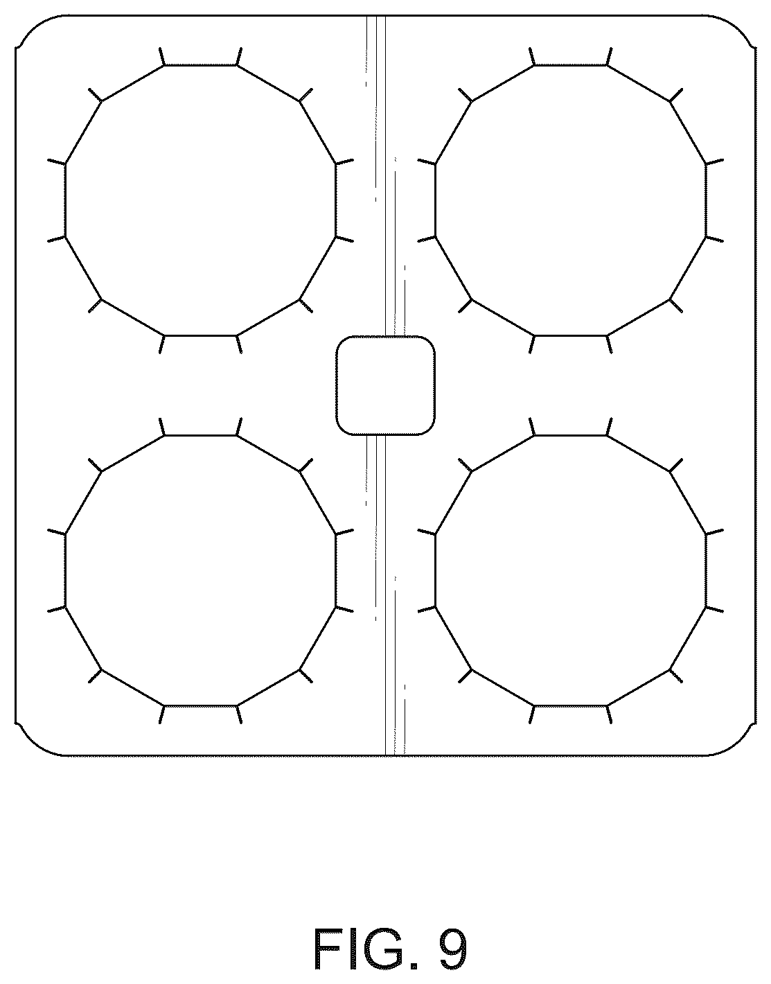 Patent USD1076680 Figure 9 – Container carrier