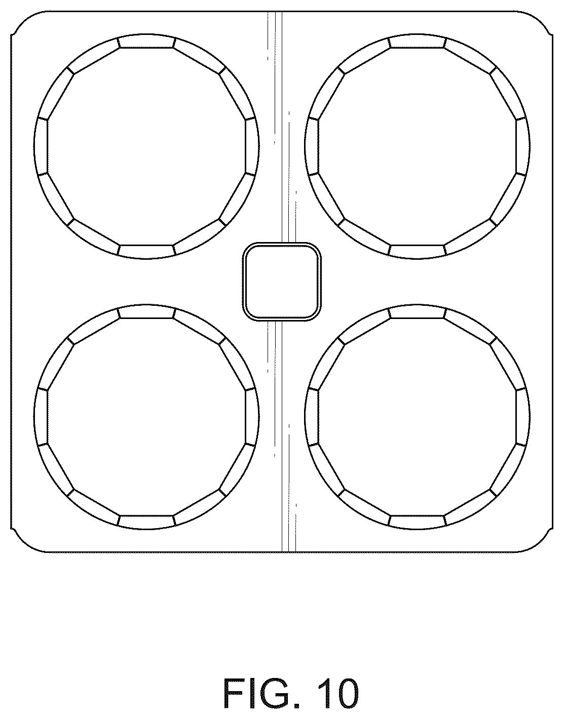 Patent USD1076680 Figure 10 – Container carrier