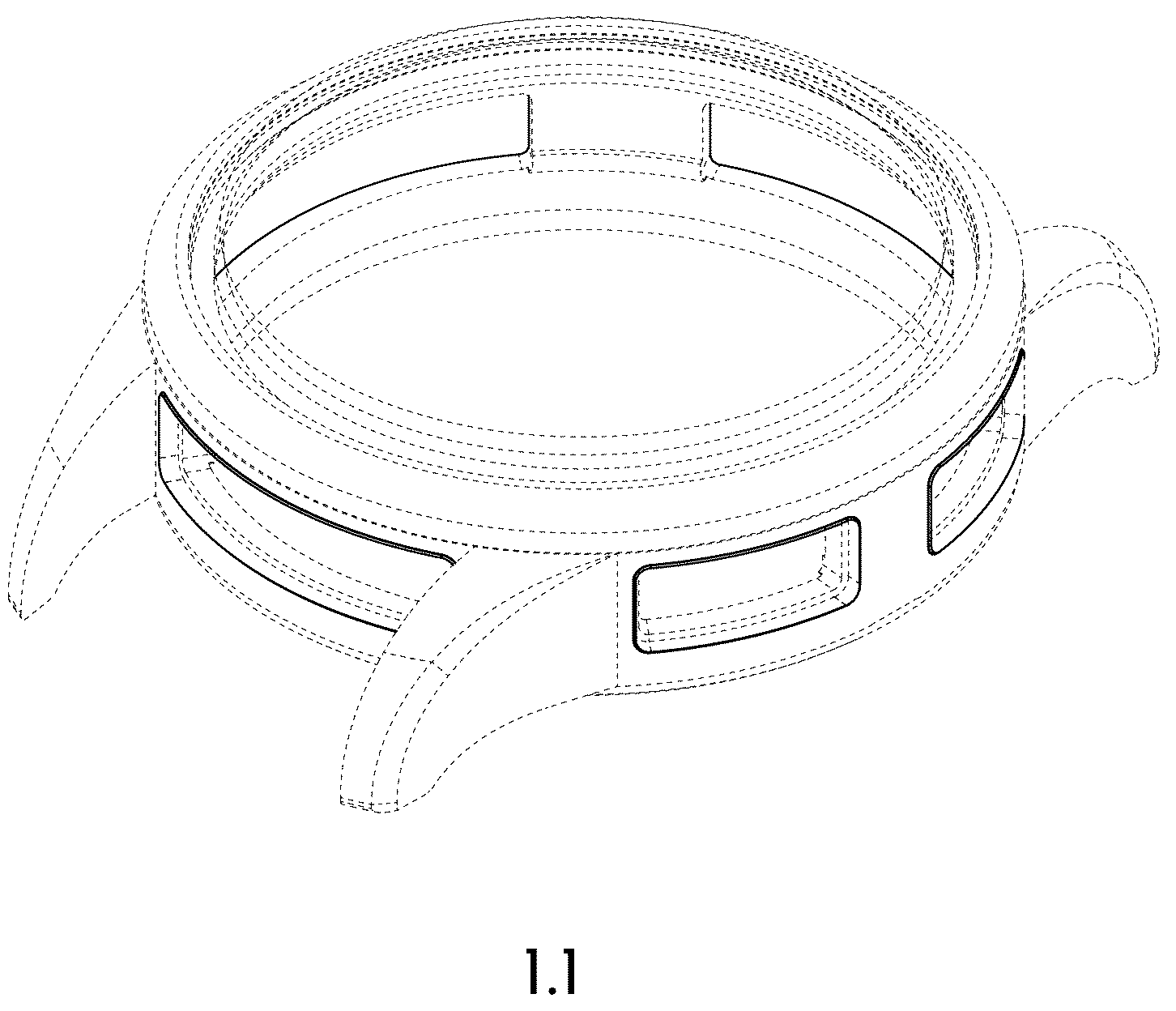 Patent USD1076684 Figure 1 – Watch case