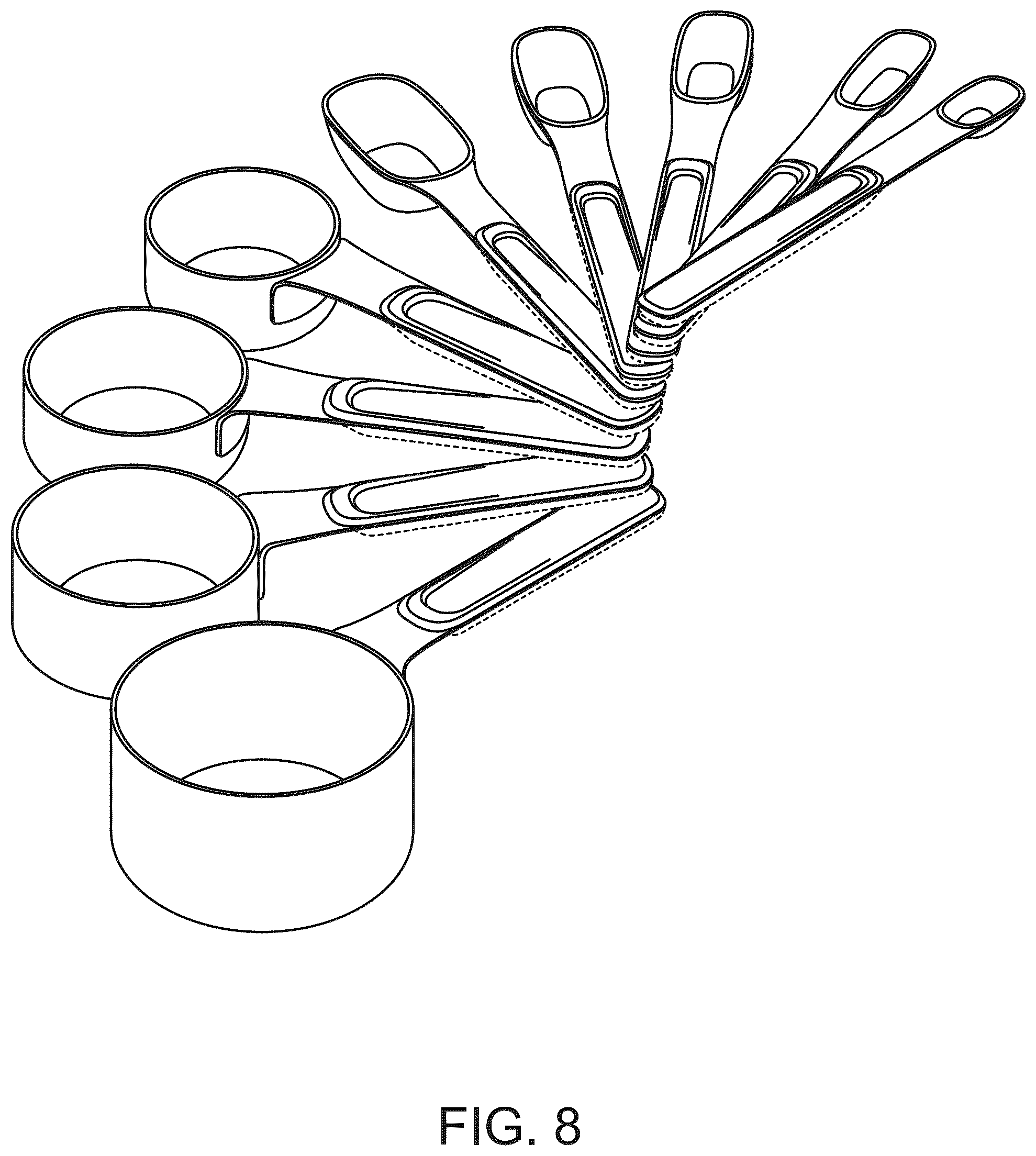 Patent USD1076688 Figure 8 – Measuring cup and spoon set