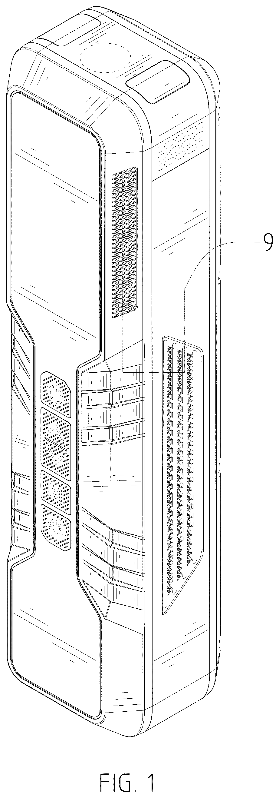Patent USD1076695 Figure 1 – Portable tire inflator