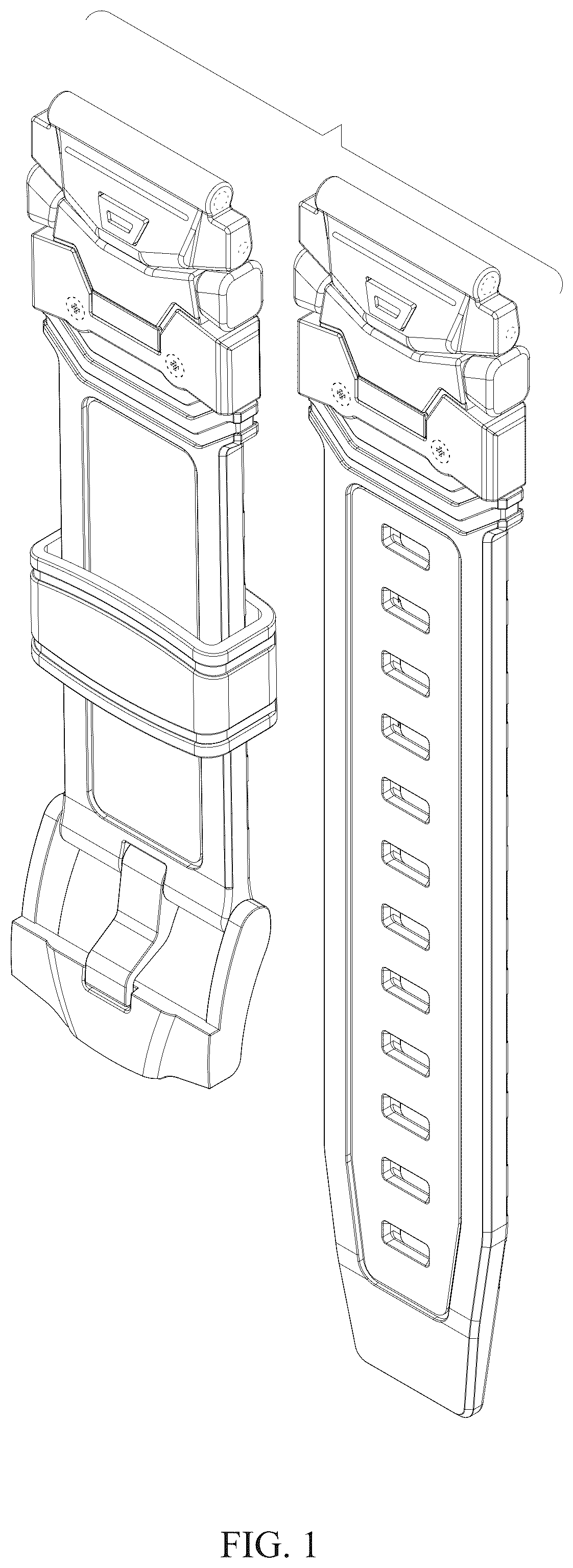 Patent USD1076706 Figure 1 – Watch band