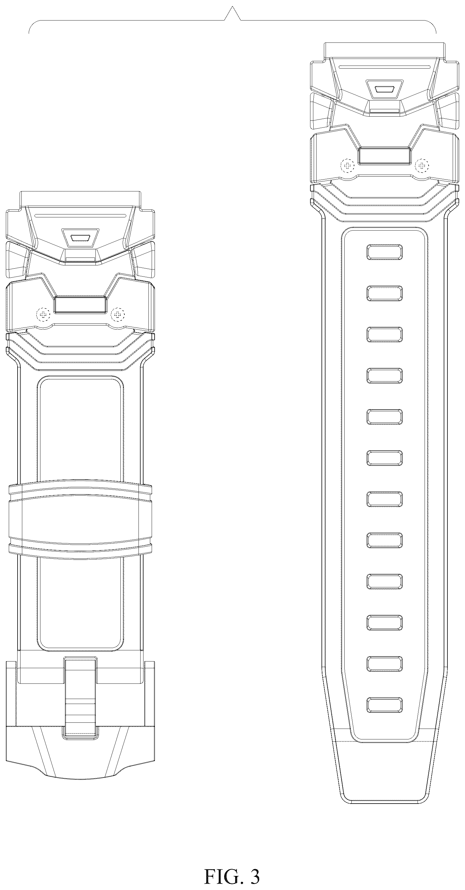 Patent USD1076706 Figure 3 – Watch band