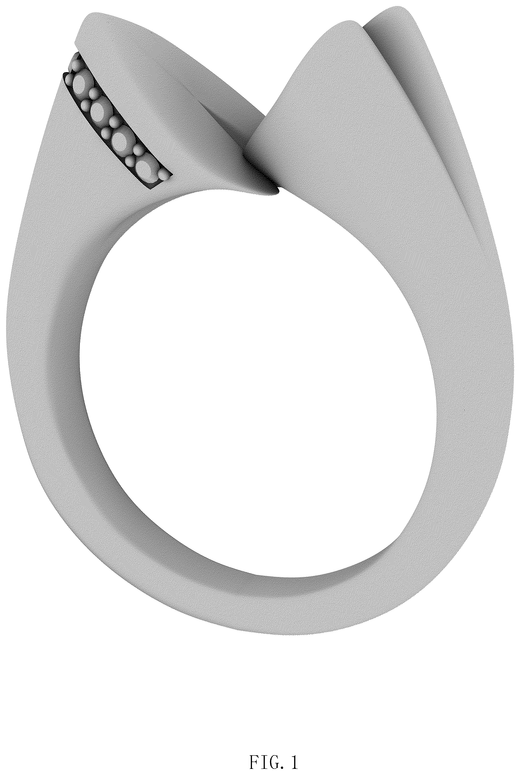 Patent USD1076710 Figure 1 – Jewelry ring