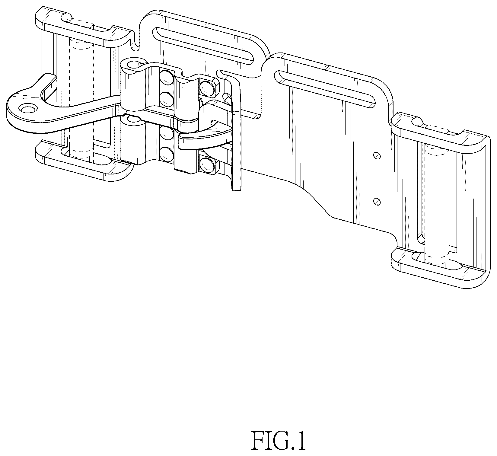 Patent USD1076713 Figure 1 – Seat belt locking buckle