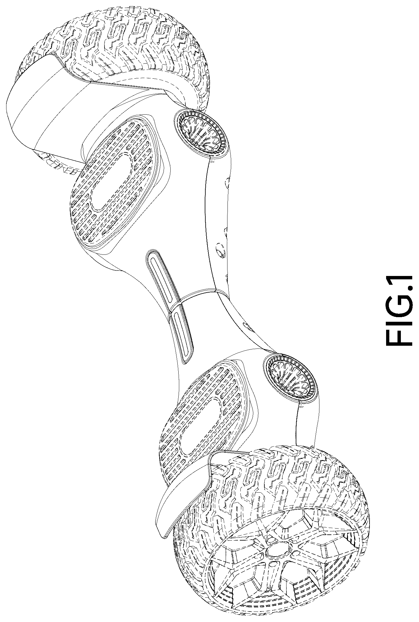Patent USD1076716 Figure 1 – Self-balancing vehicle