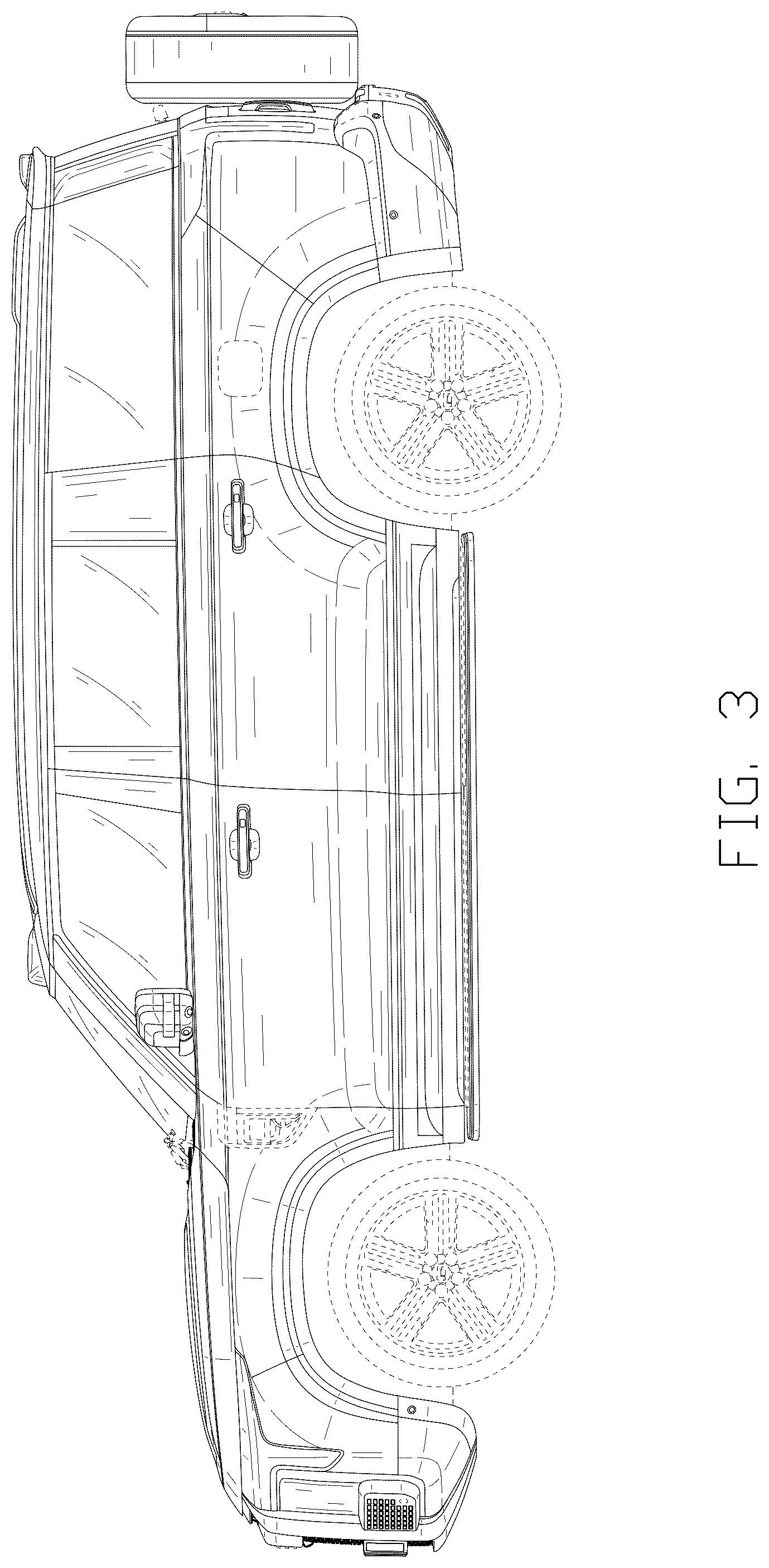 Patent USD1076721 Figure 3 – Vehicle