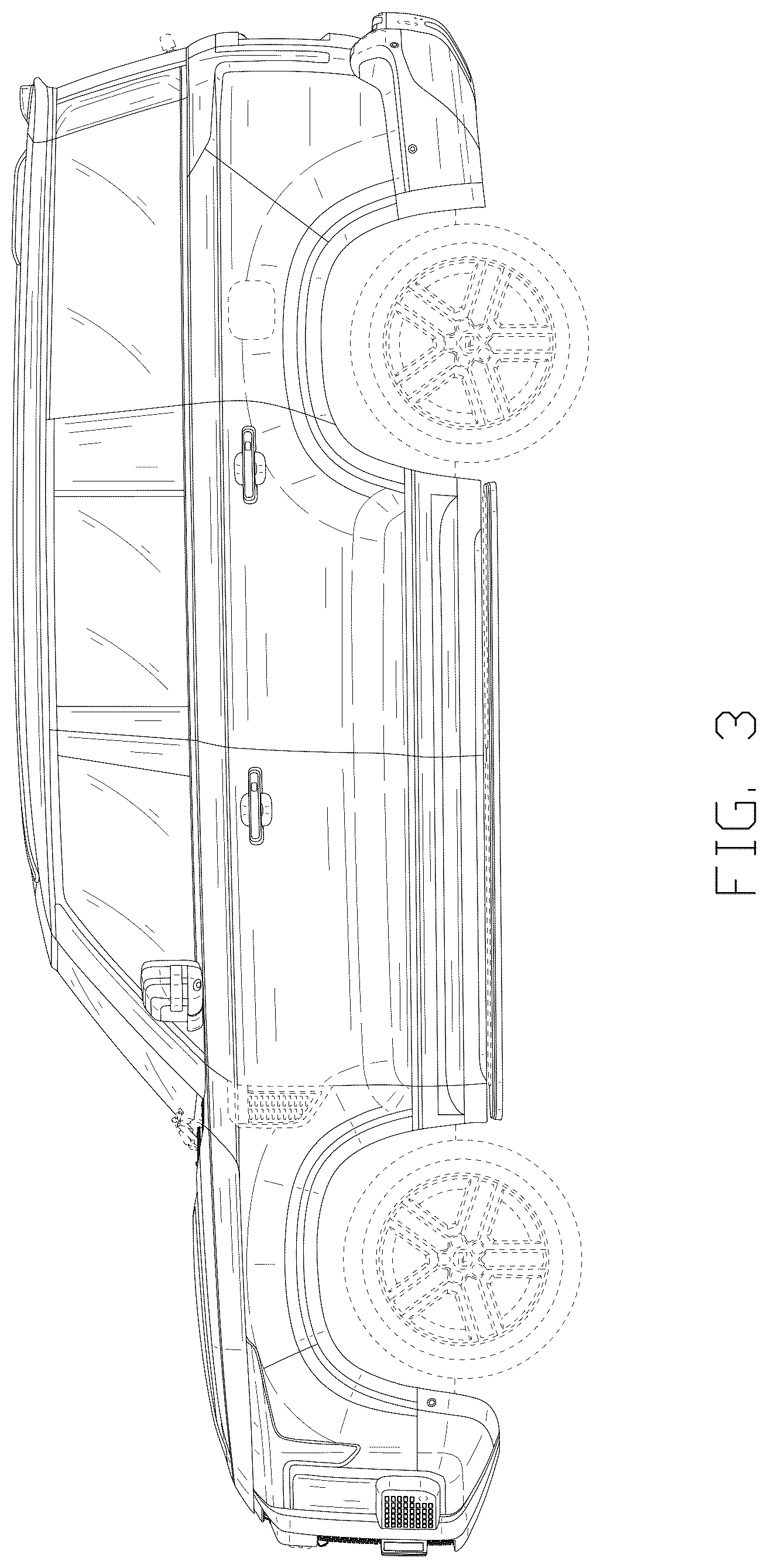Patent USD1076722 Figure 3 – Vehicle