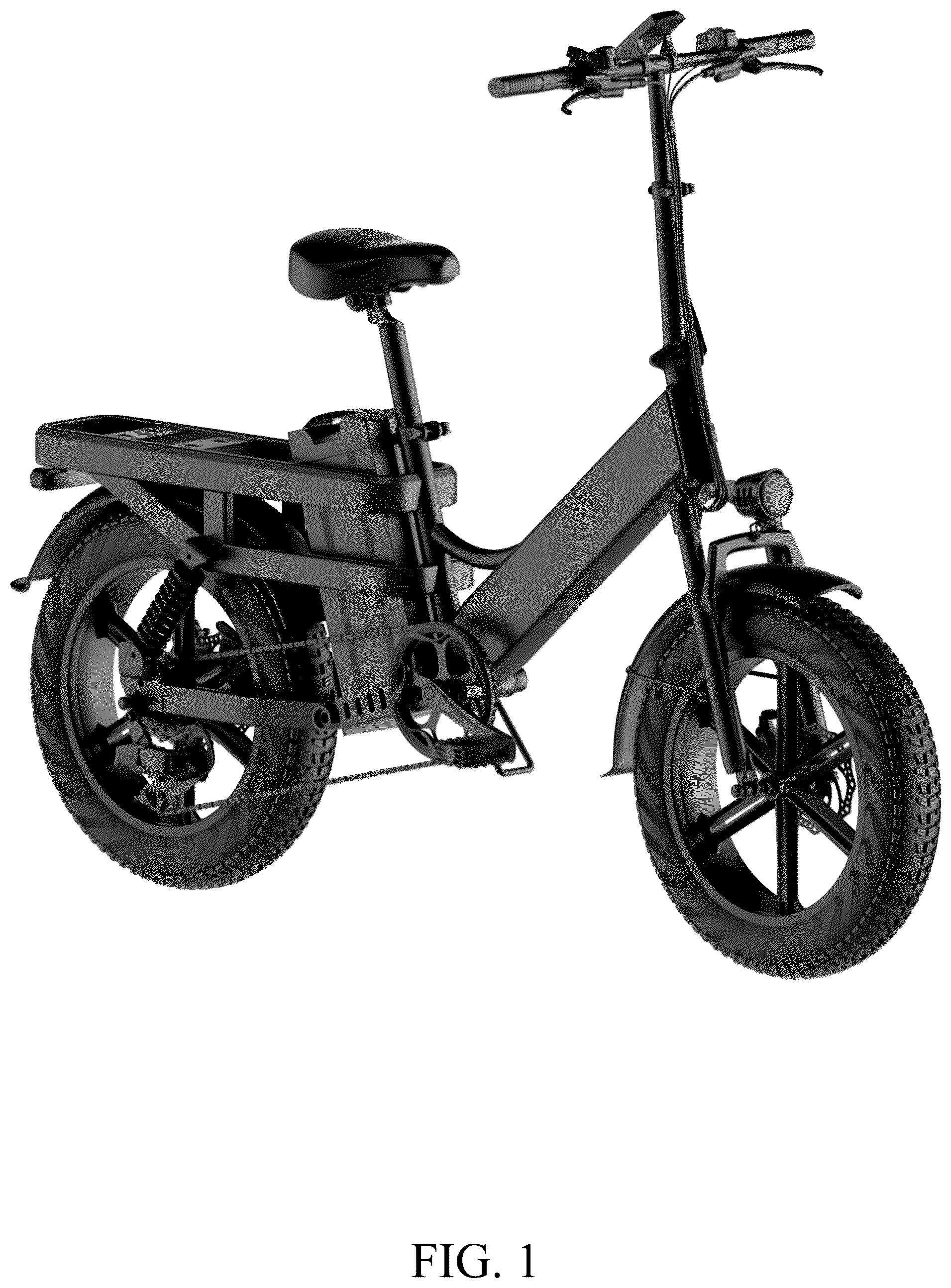 Patent USD1076727 Figure 1 – Electric bicycle