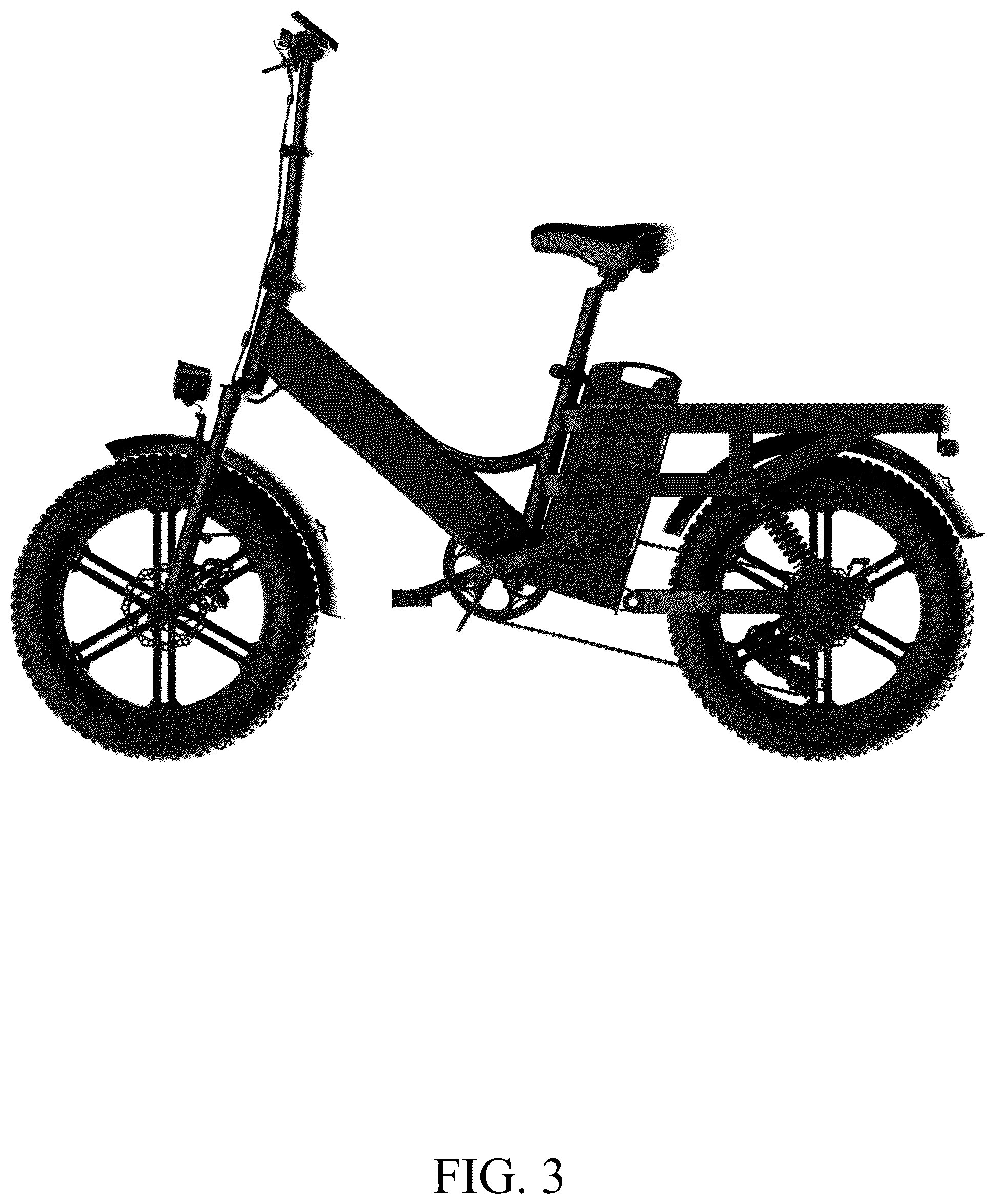 Patent USD1076727 Figure 3 – Electric bicycle