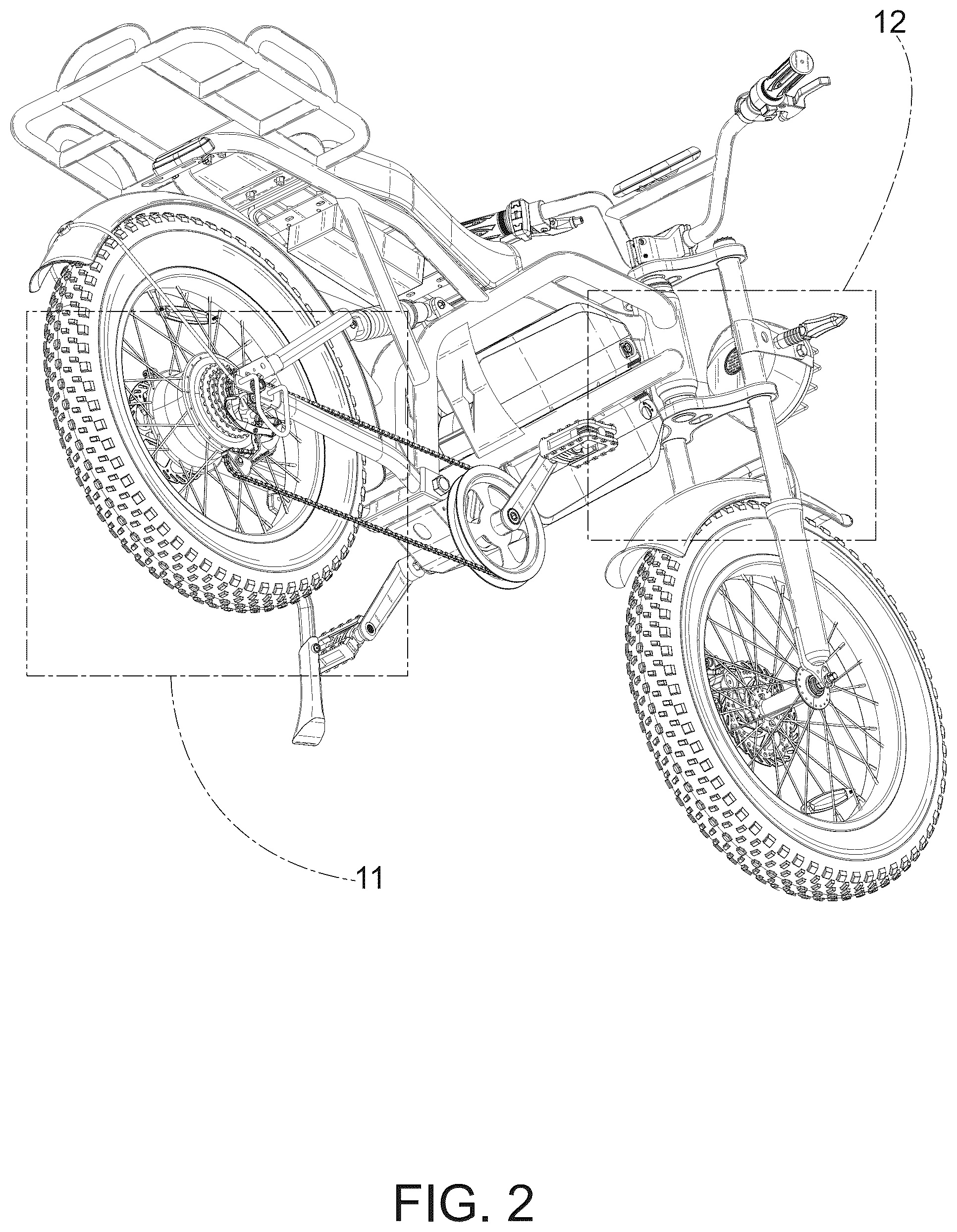 Patent USD1076729 Figure 2 – Electric bicycle
