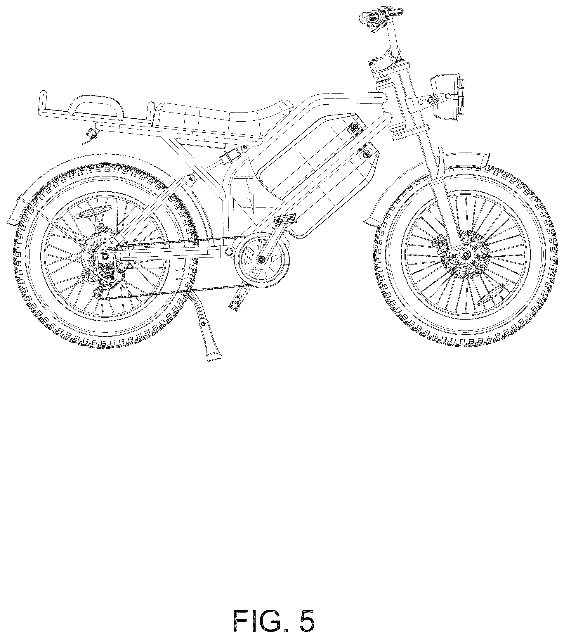 Patent USD1076729 Figure 5 – Electric bicycle