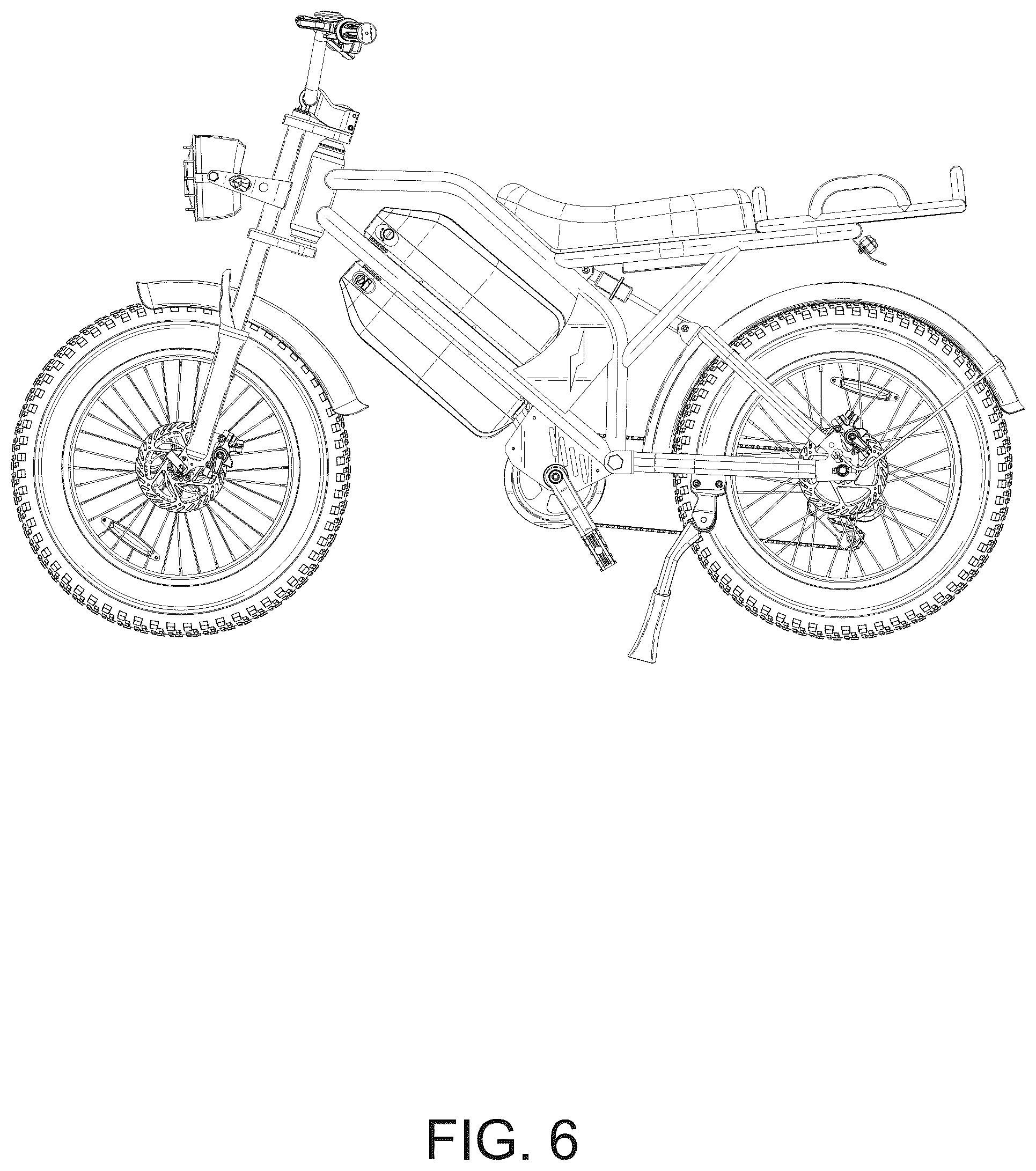 Patent USD1076729 Figure 6 – Electric bicycle