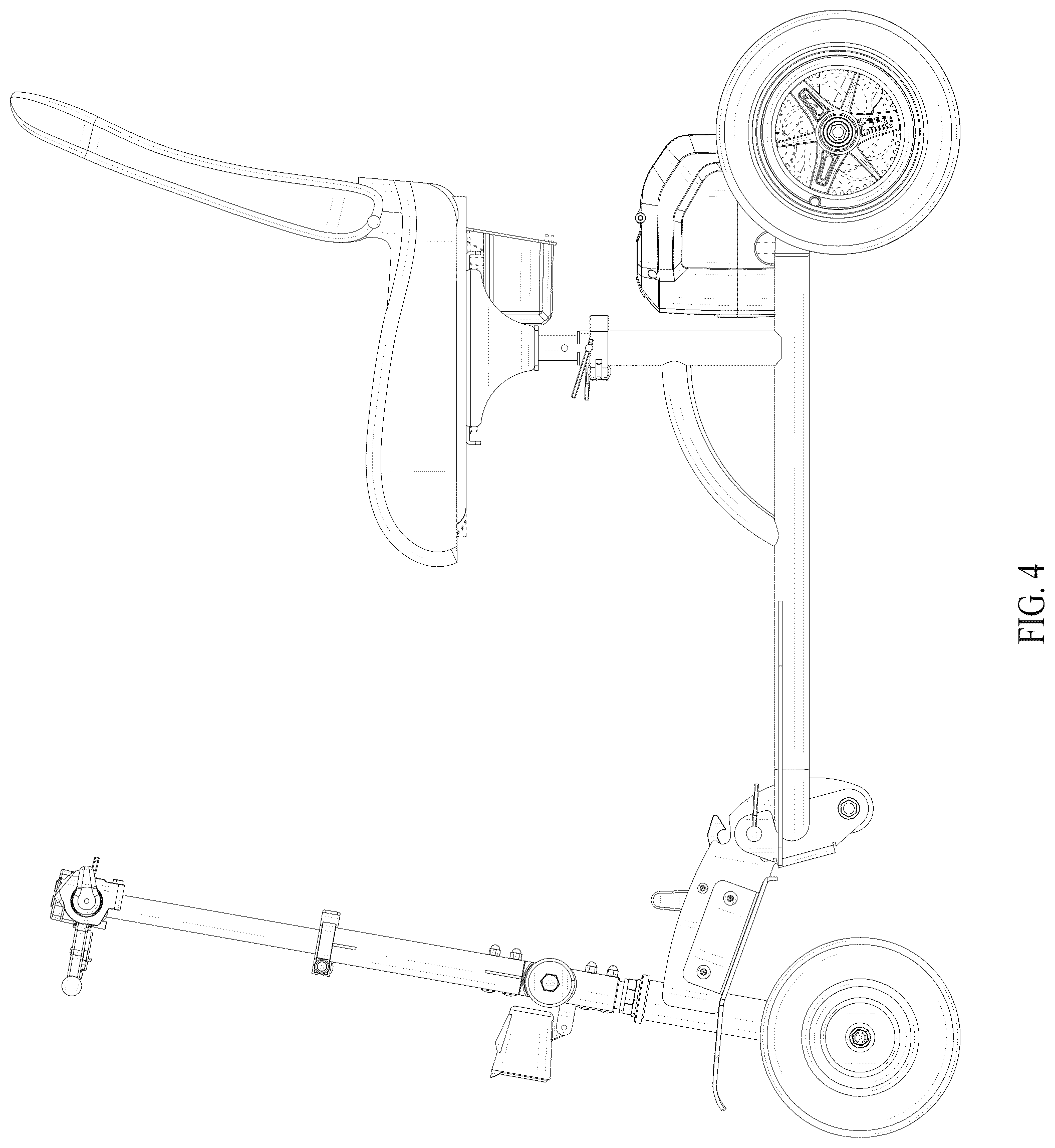 Patent USD1076733 Figure 4 – Portable mobility scooter