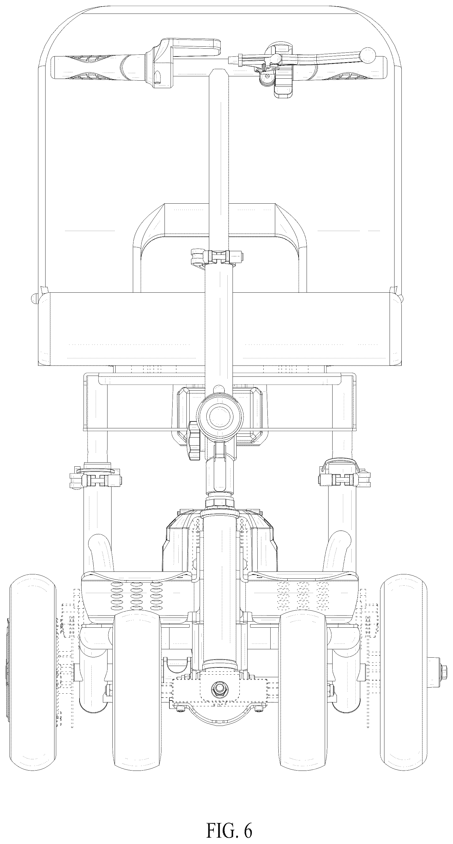 Patent USD1076733 Figure 6 – Portable mobility scooter