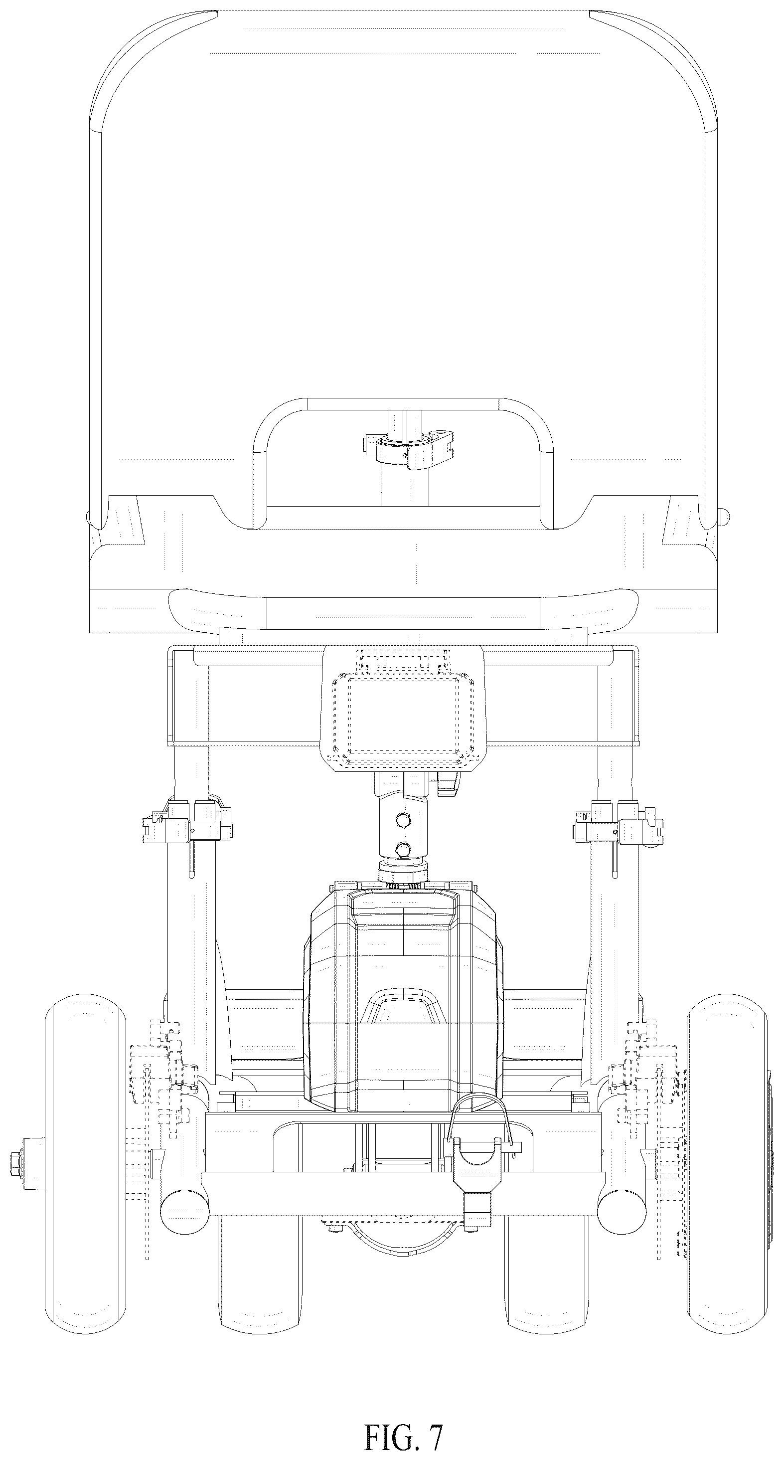 Patent USD1076733 Figure 7 – Portable mobility scooter