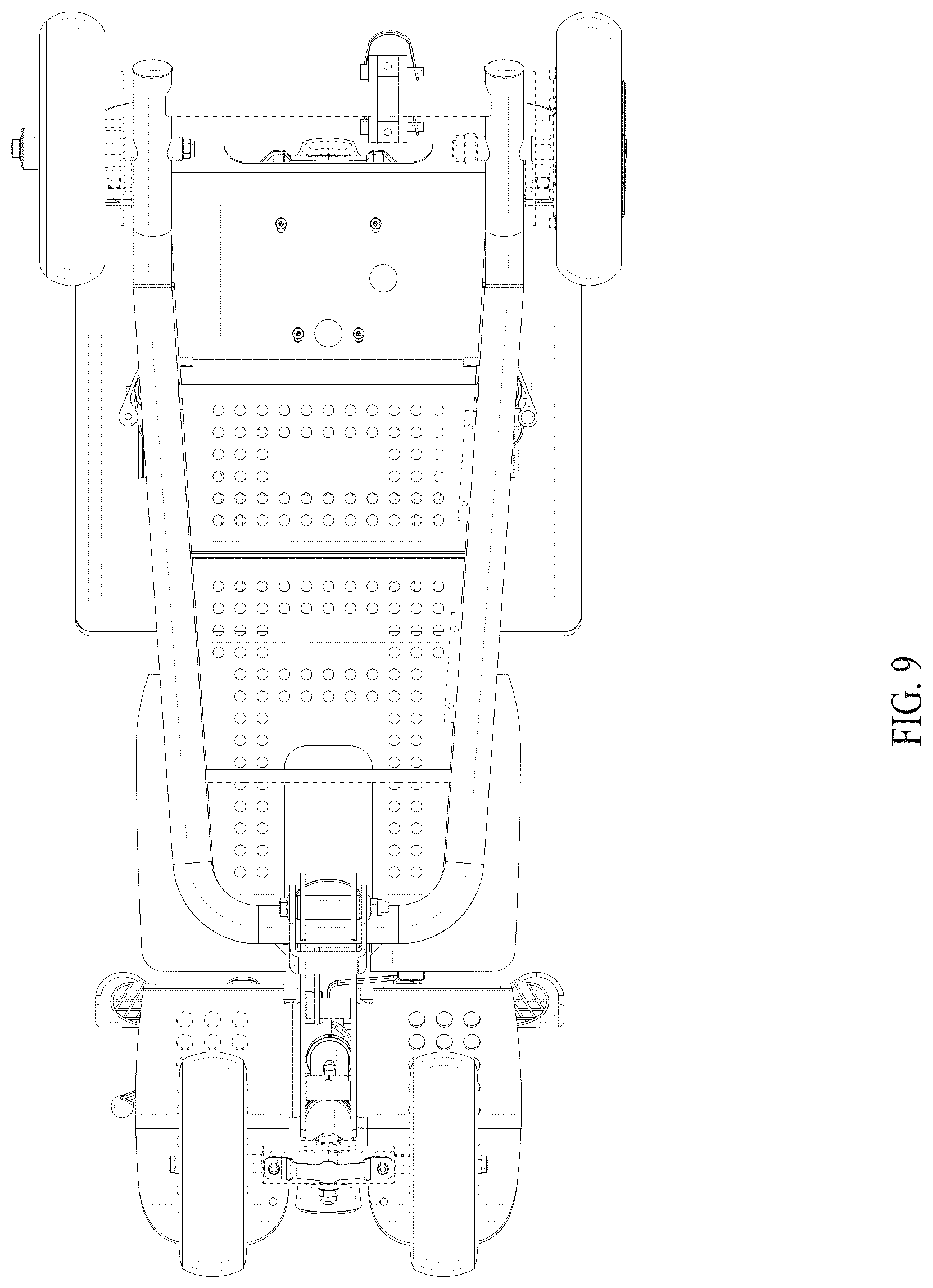 Patent USD1076733 Figure 9 – Portable mobility scooter