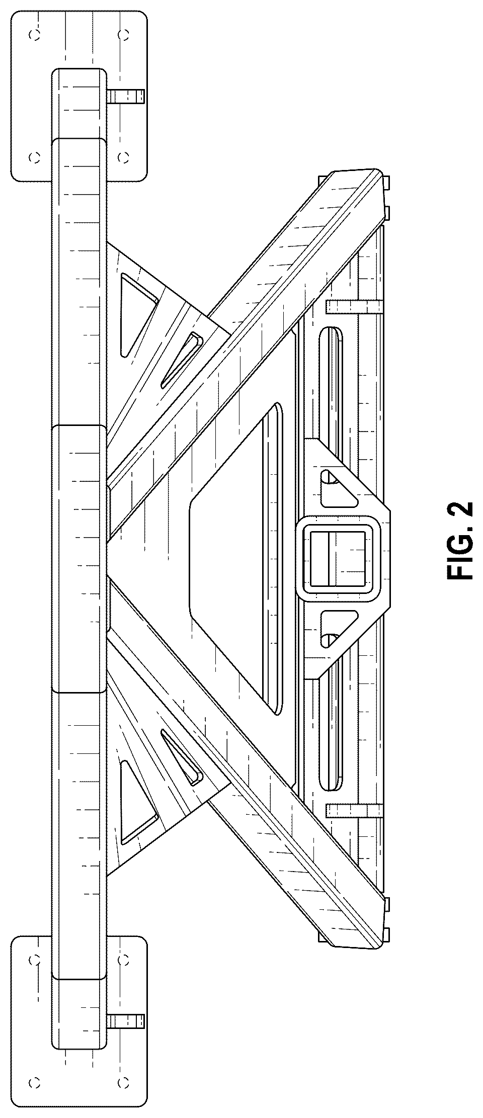 Patent USD1076735 Figure 2 – Bumper and towing receiver for vehicles