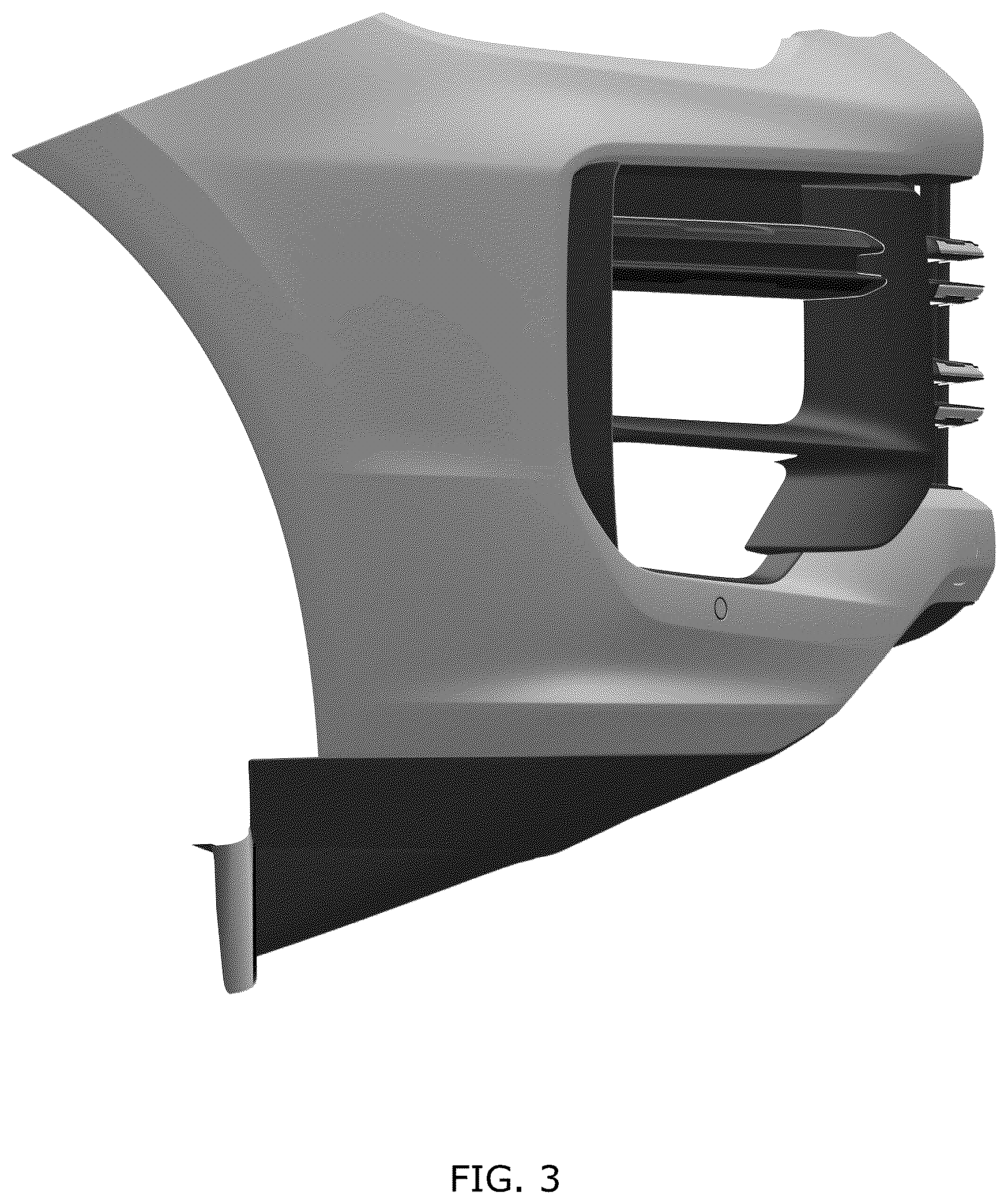 Patent USD1076737 Figure 3 – Front bumper for motor vehicle