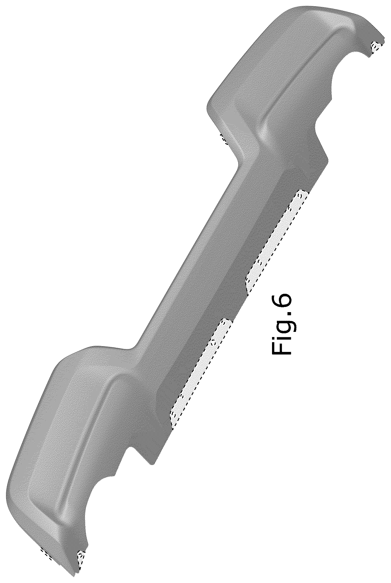 Patent USD1076738 Figure 6 – Vehicle rear lower bumper cover
