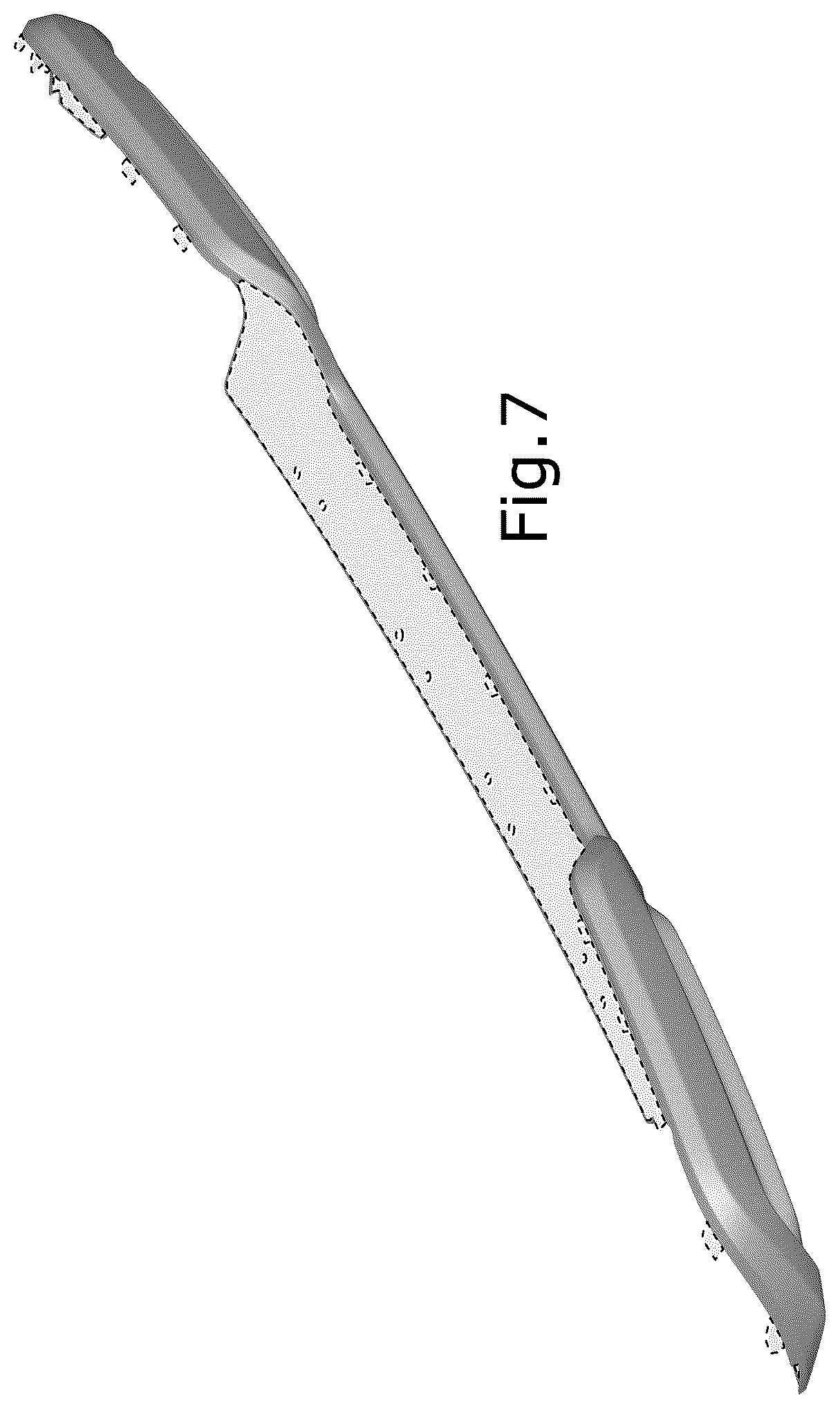 Patent USD1076738 Figure 7 – Vehicle rear lower bumper cover