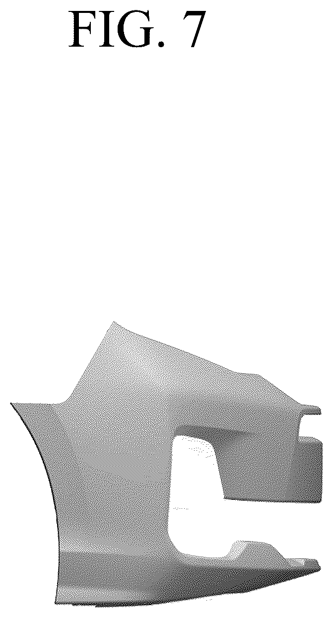 Patent USD1076739 Figure 7 – Front bumper for automobile