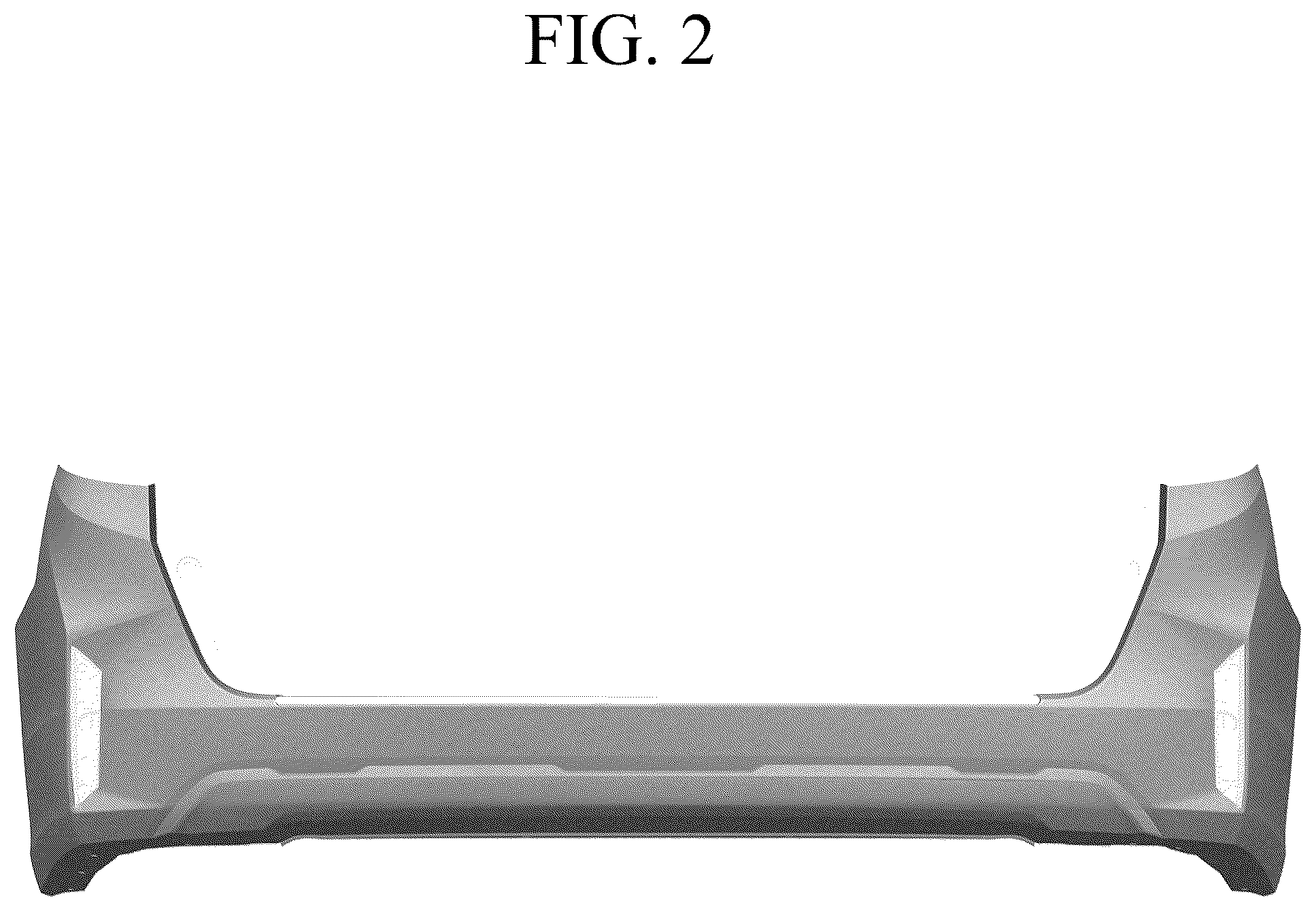 Patent USD1076740 Figure 2 – Rear bumper for automobile