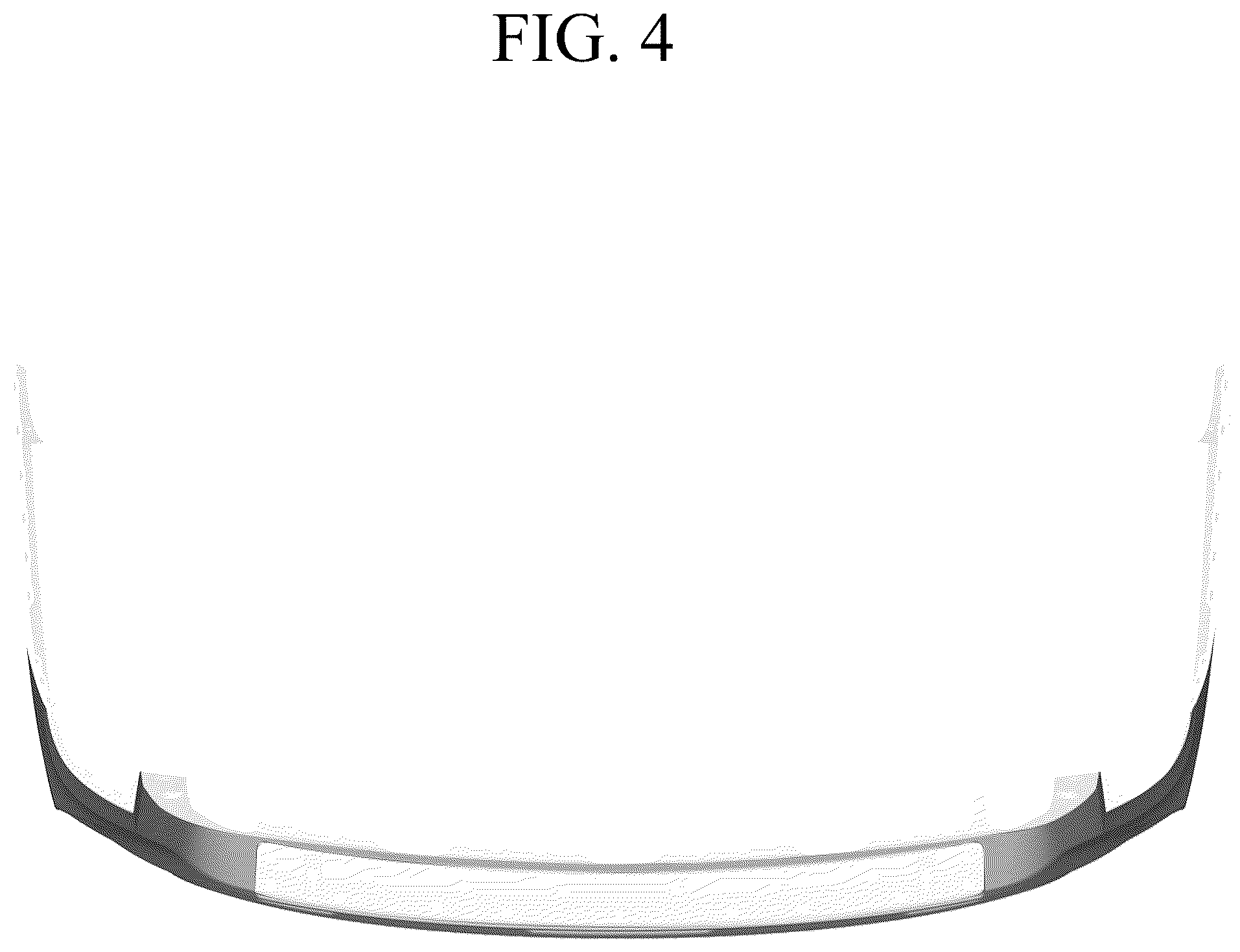 Patent USD1076740 Figure 4 – Rear bumper for automobile