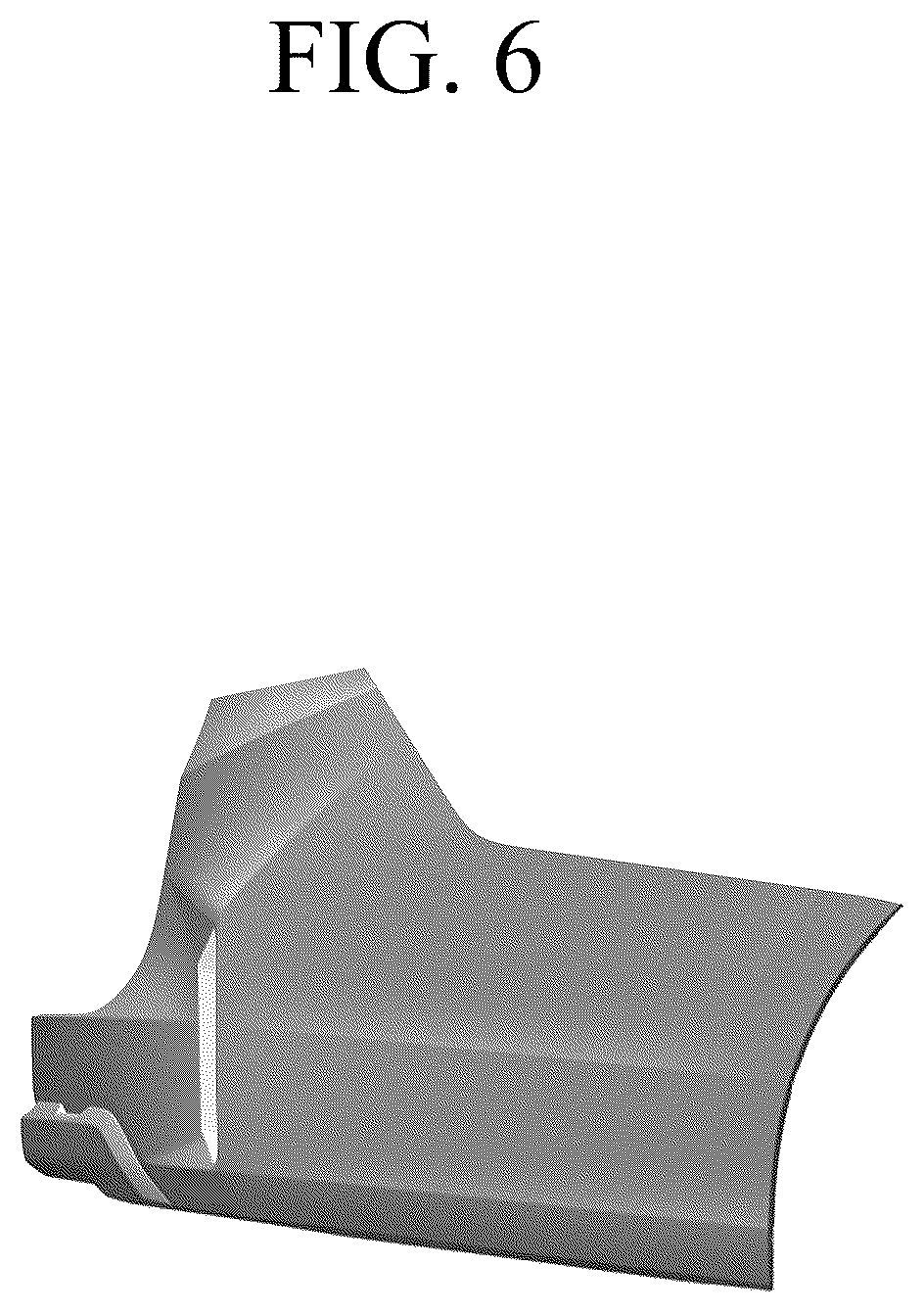 Patent USD1076740 Figure 6 – Rear bumper for automobile