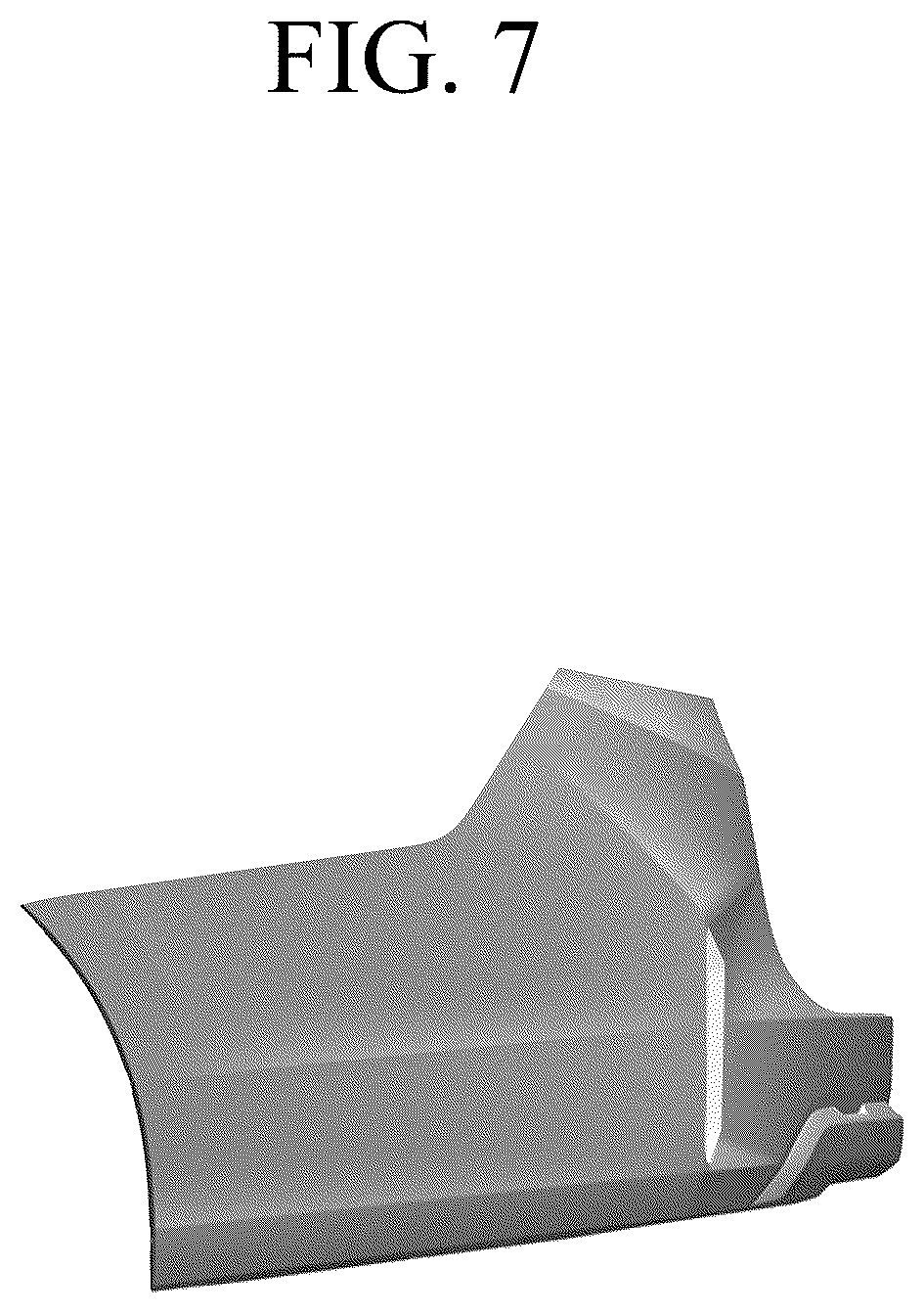 Patent USD1076740 Figure 7 – Rear bumper for automobile