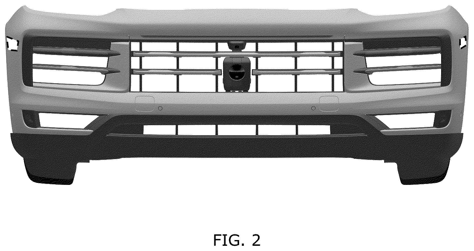 Patent USD1076741 Figure 2 – Front bumper for motor vehicle