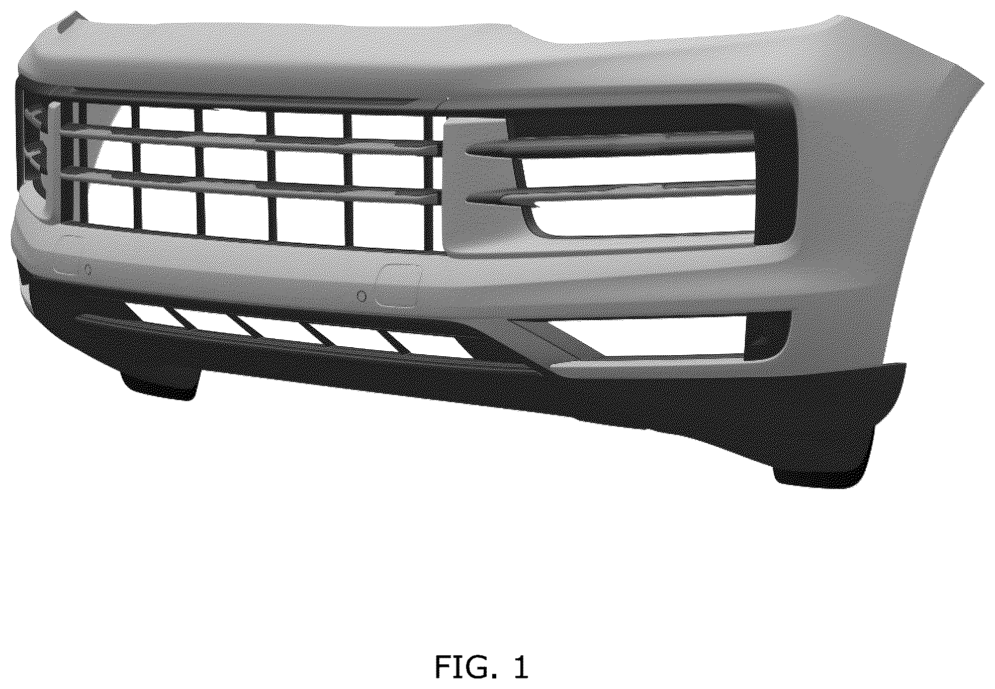 Patent USD1076742 Figure 1 – Front bumper for motor vehicle