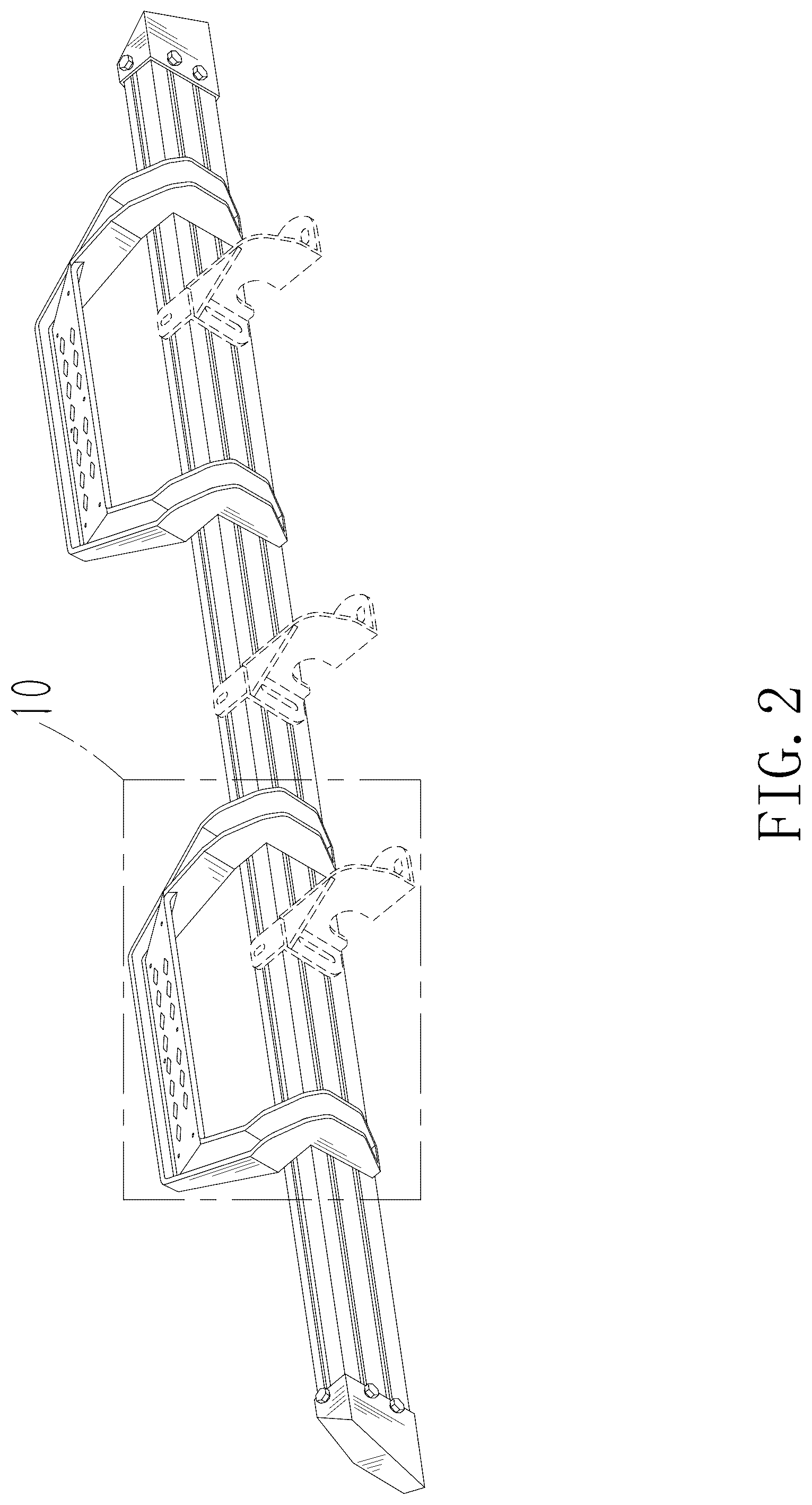 Patent USD1076746 Figure 2 – Vehicle side step