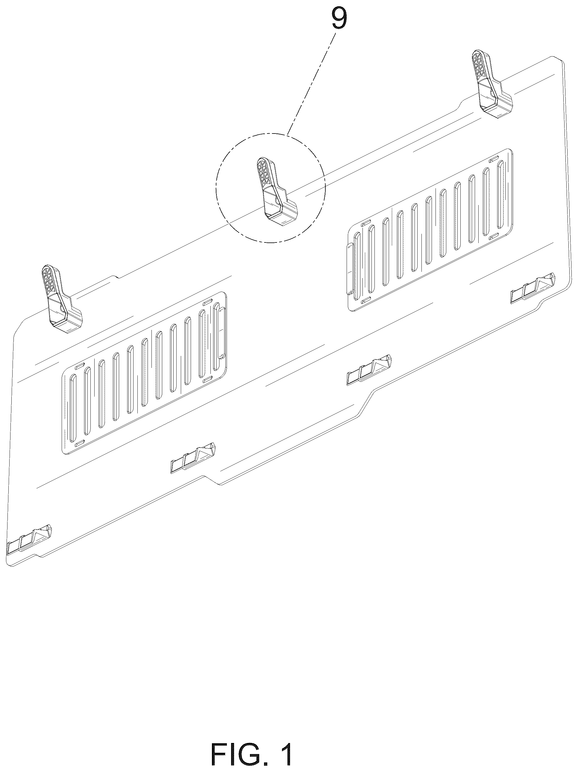 Patent USD1076748 Figure 1 – Windshield