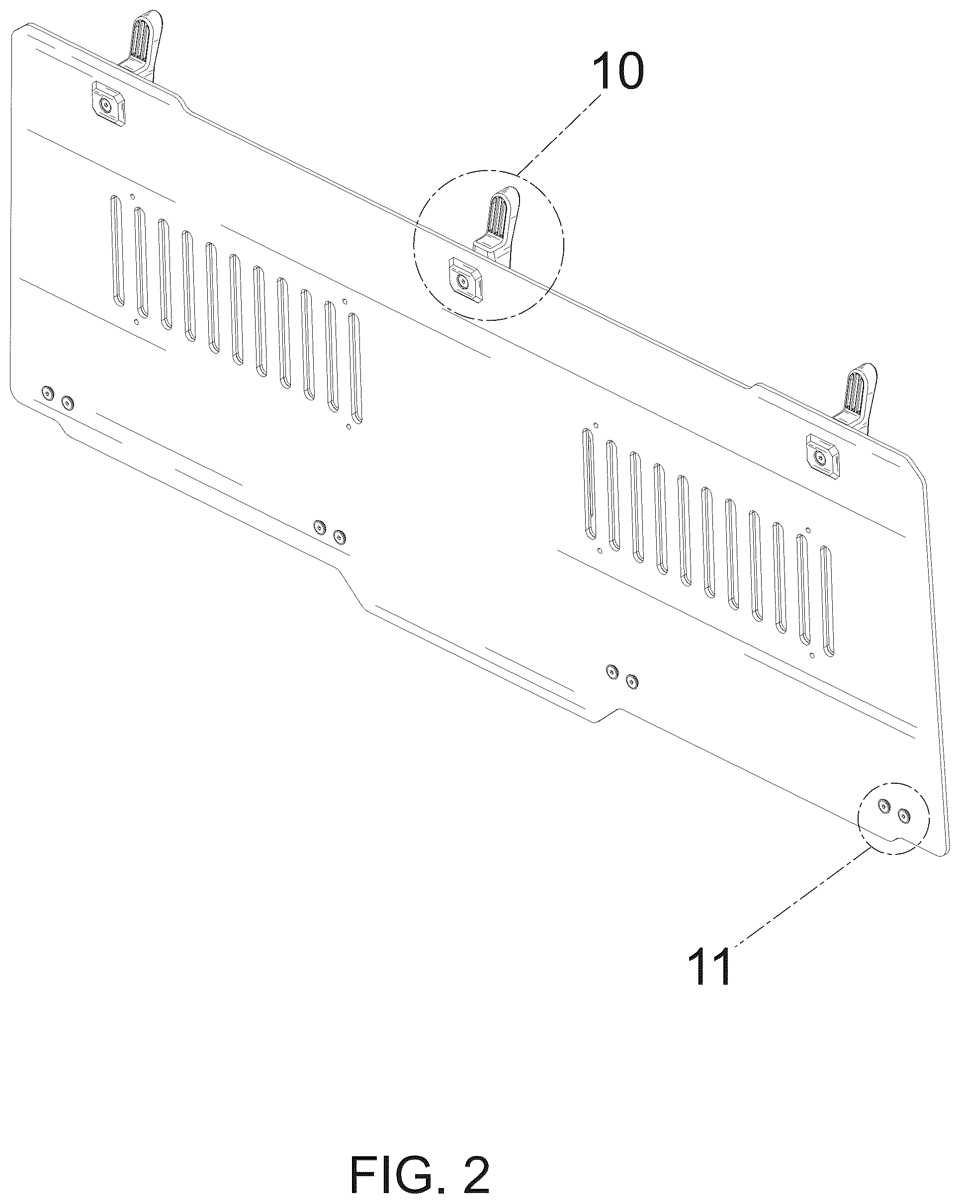 Patent USD1076748 Figure 2 – Windshield