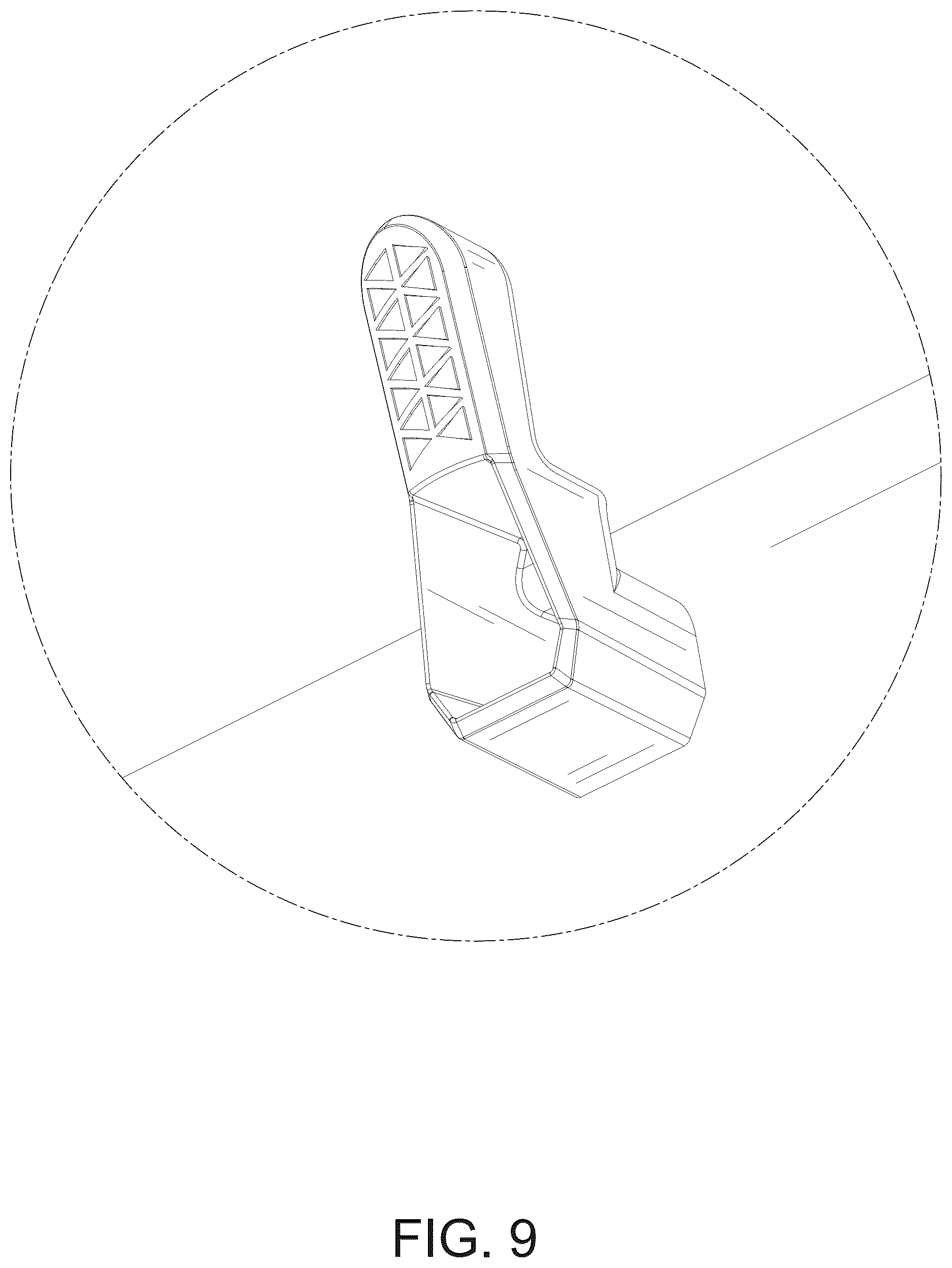 Patent USD1076748 Figure 9 – Windshield