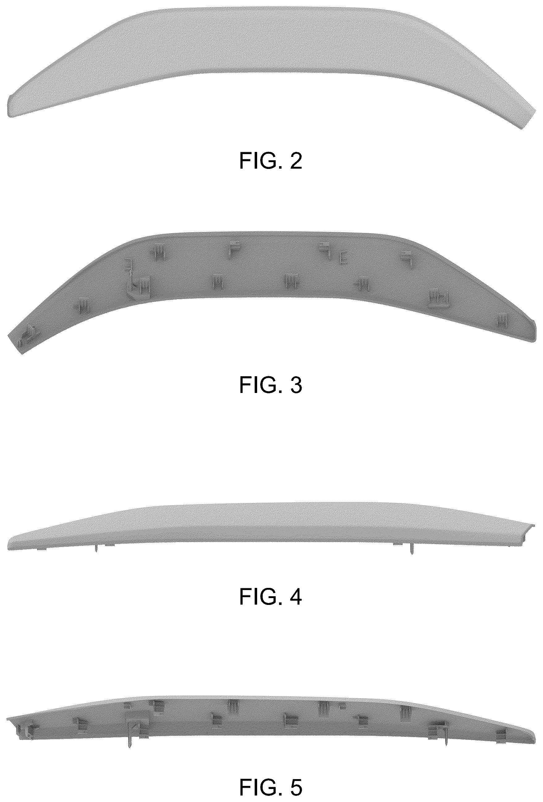 Patent USD1076749 Figure 2 – Trim for vehicle interior