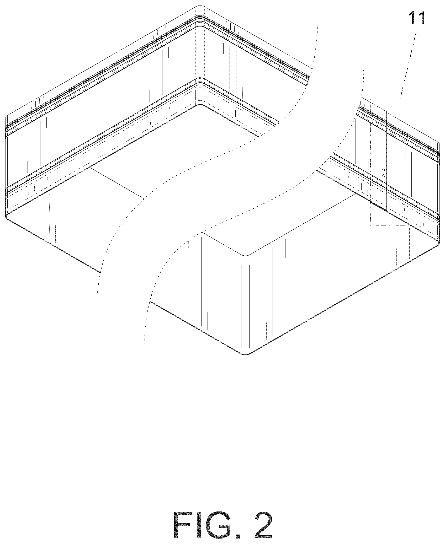 Patent USD1076750 Figure 2 – Side skirt for a car