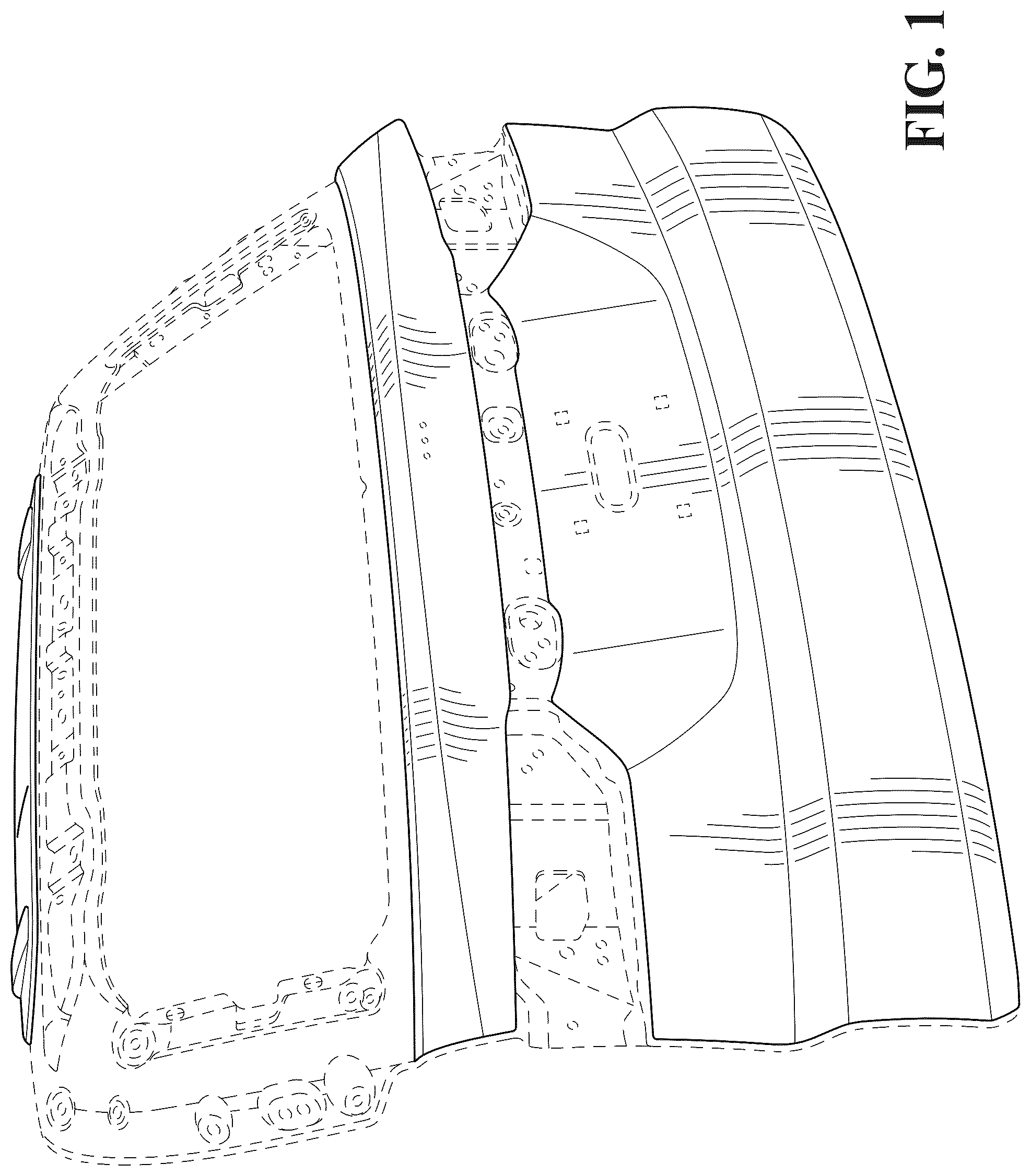 Patent USD1076753 Figure 1 – Vehicle liftgate