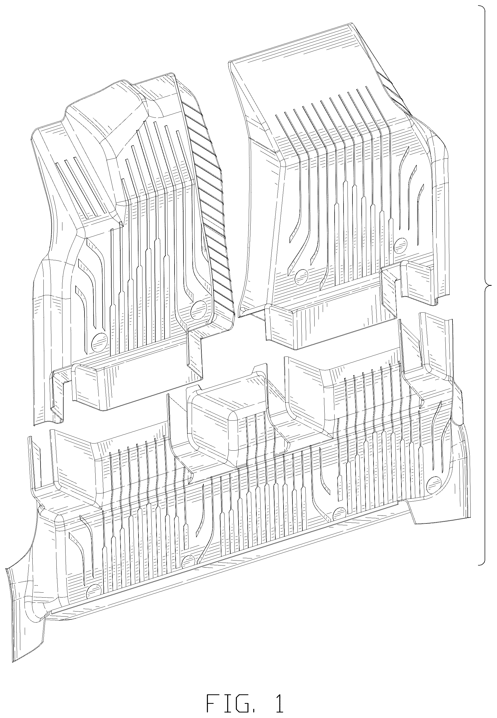 Patent USD1076754 Figure 1 – Car mat set