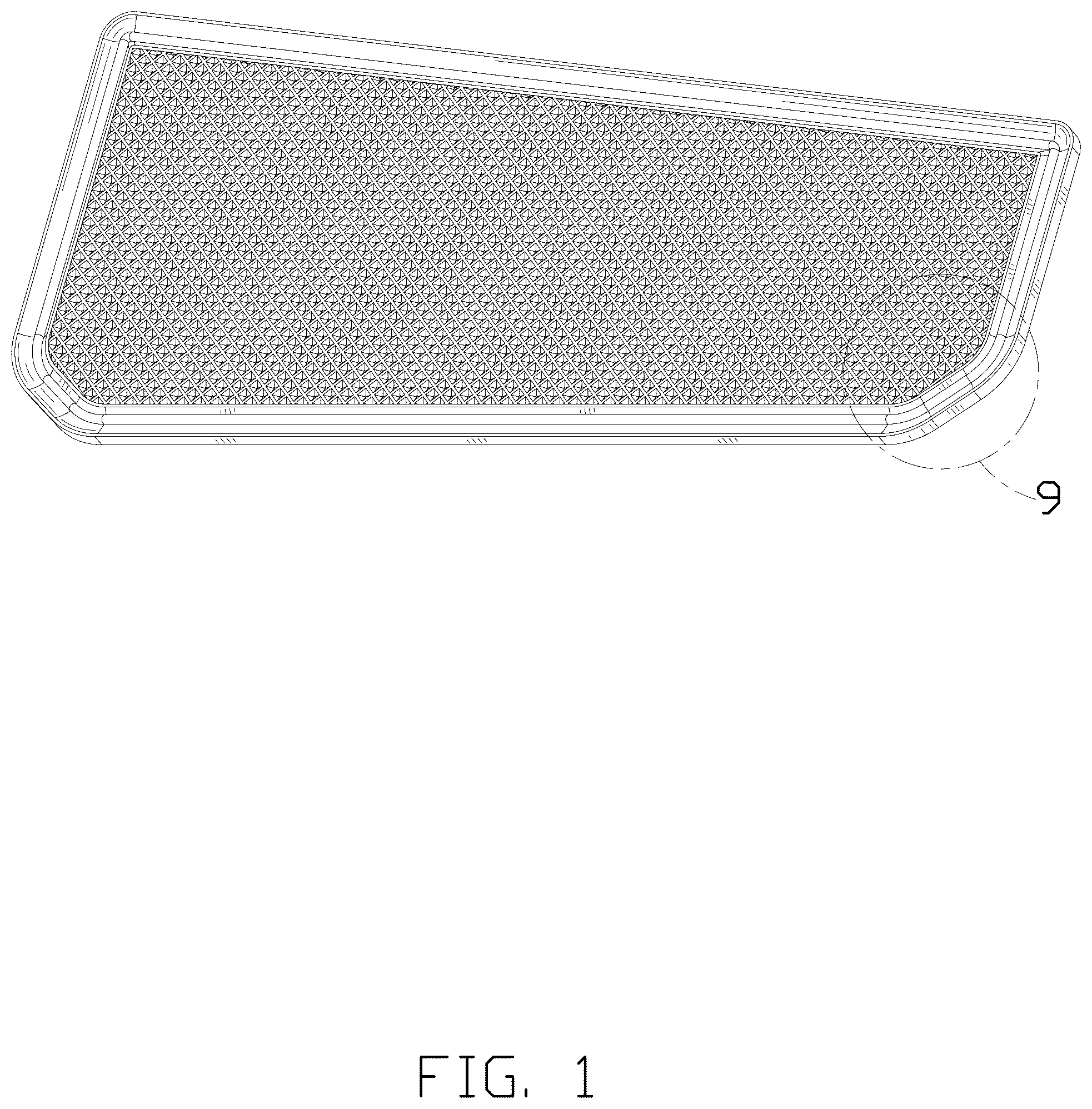Patent USD1076756 Figure 1 – Car door mat