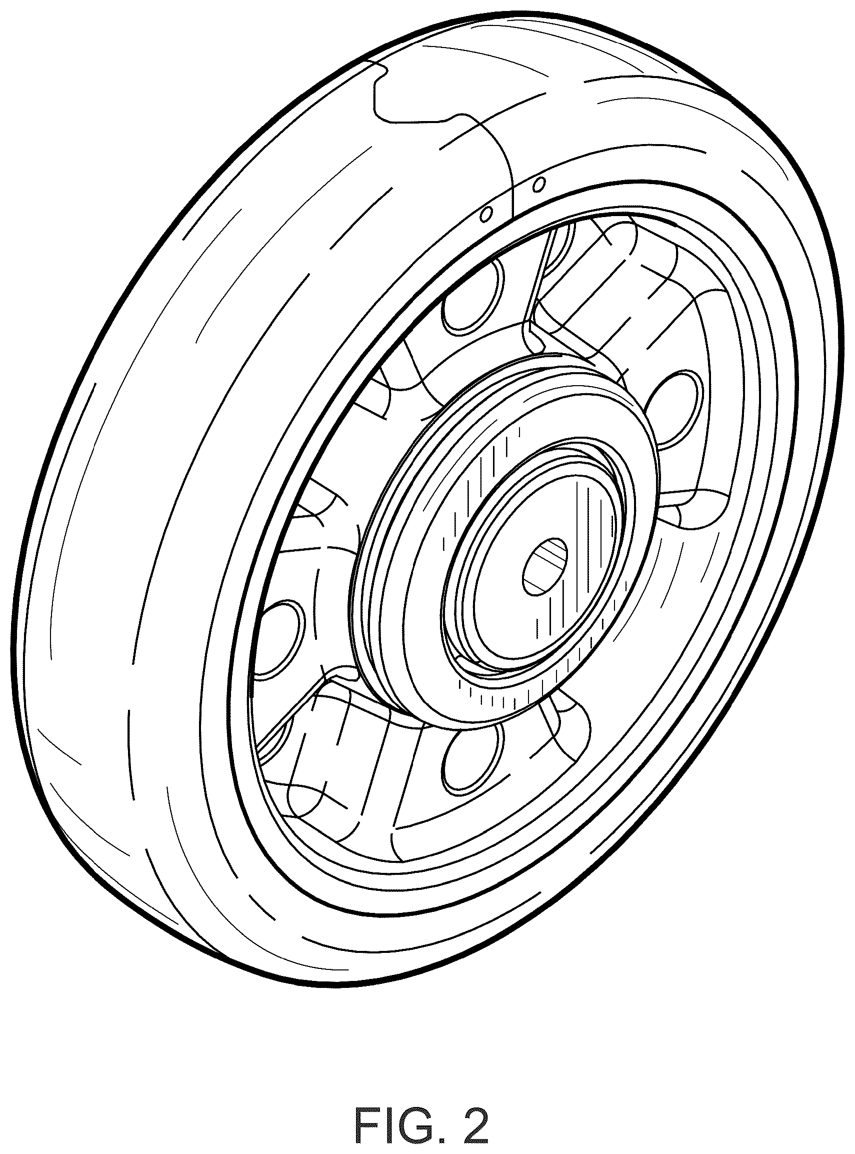 Patent USD1076757 Figure 2 – Standard-duty wheel assembly with replaceable tire