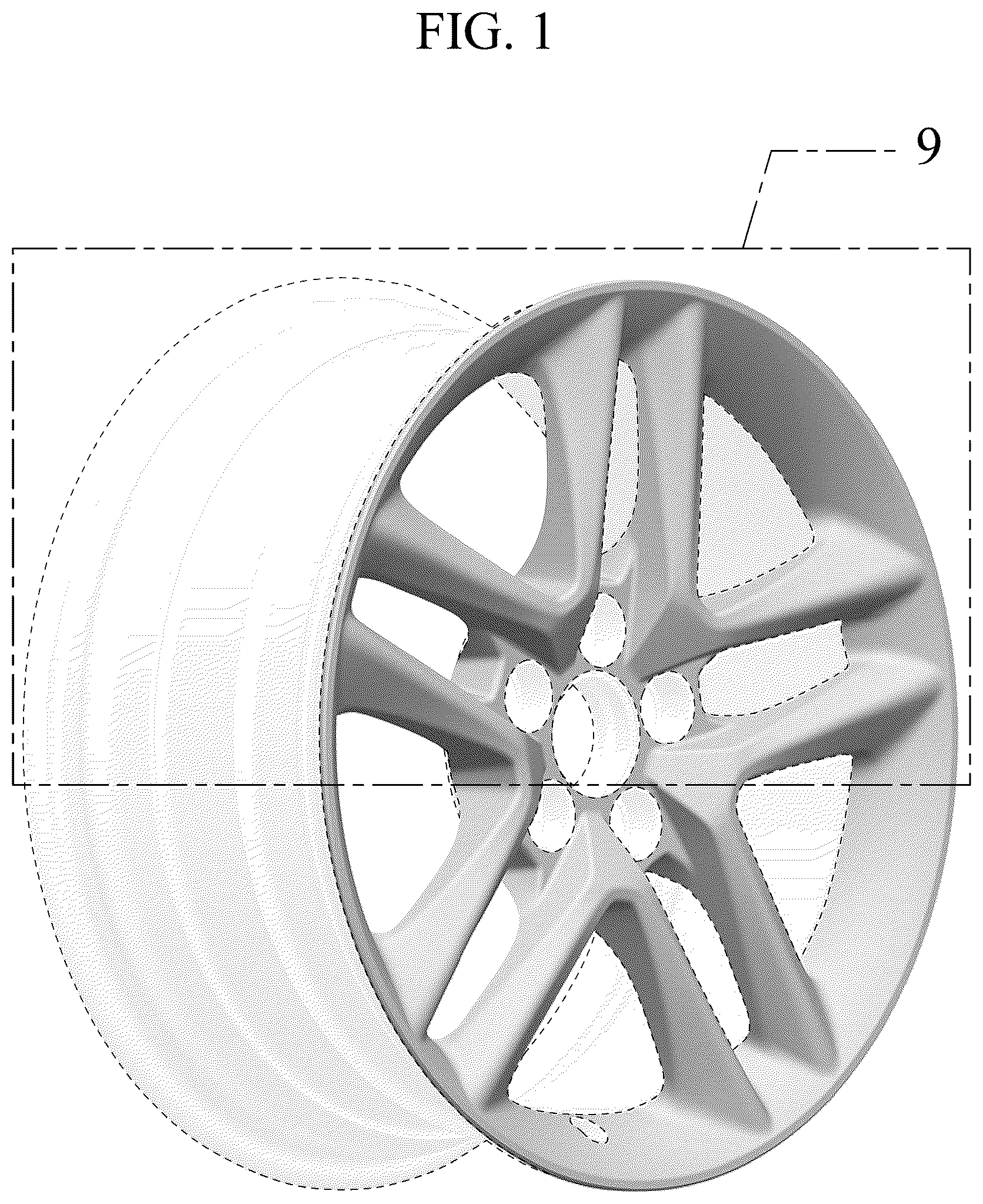 Patent USD1076758 Figure 1 – Wheel for automobile