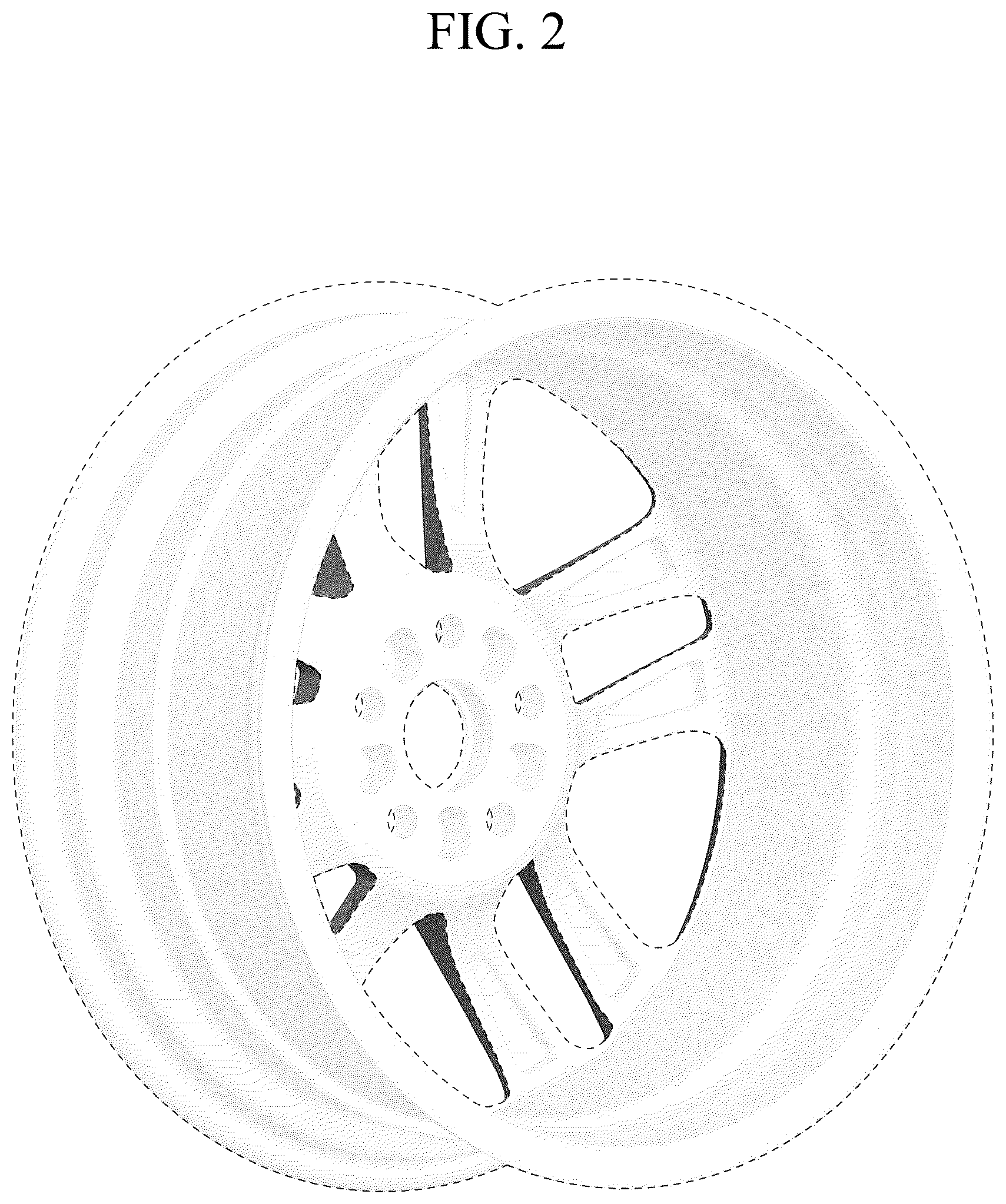 Patent USD1076758 Figure 2 – Wheel for automobile