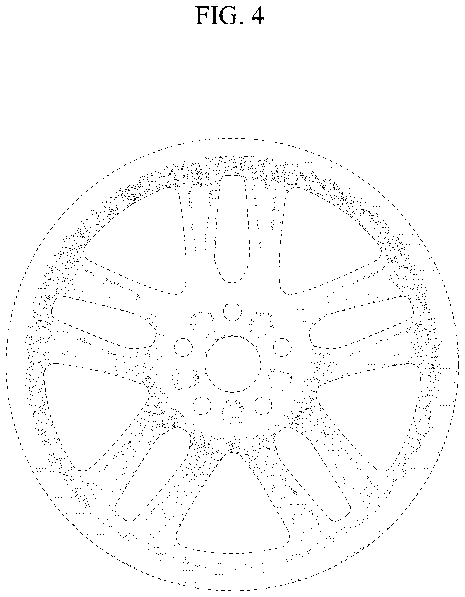 Patent USD1076758 Figure 4 – Wheel for automobile