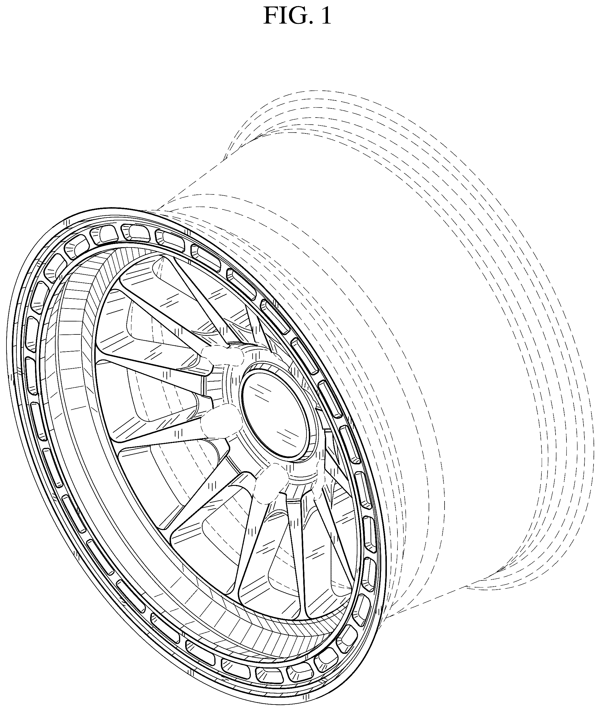 Patent USD1076759 Figure 1 – Wheel