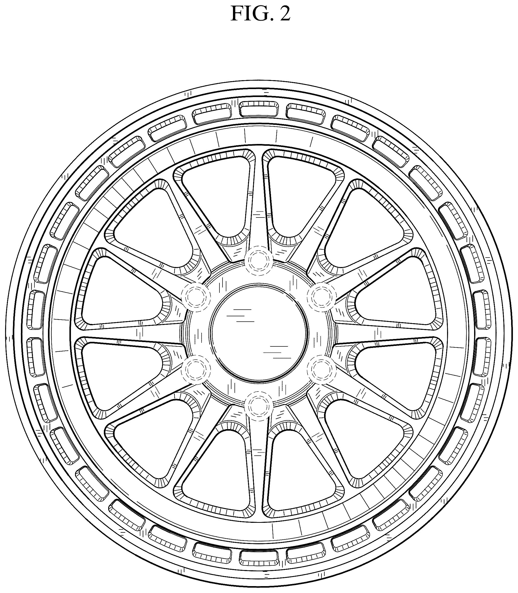 Patent USD1076759 Figure 2 – Wheel