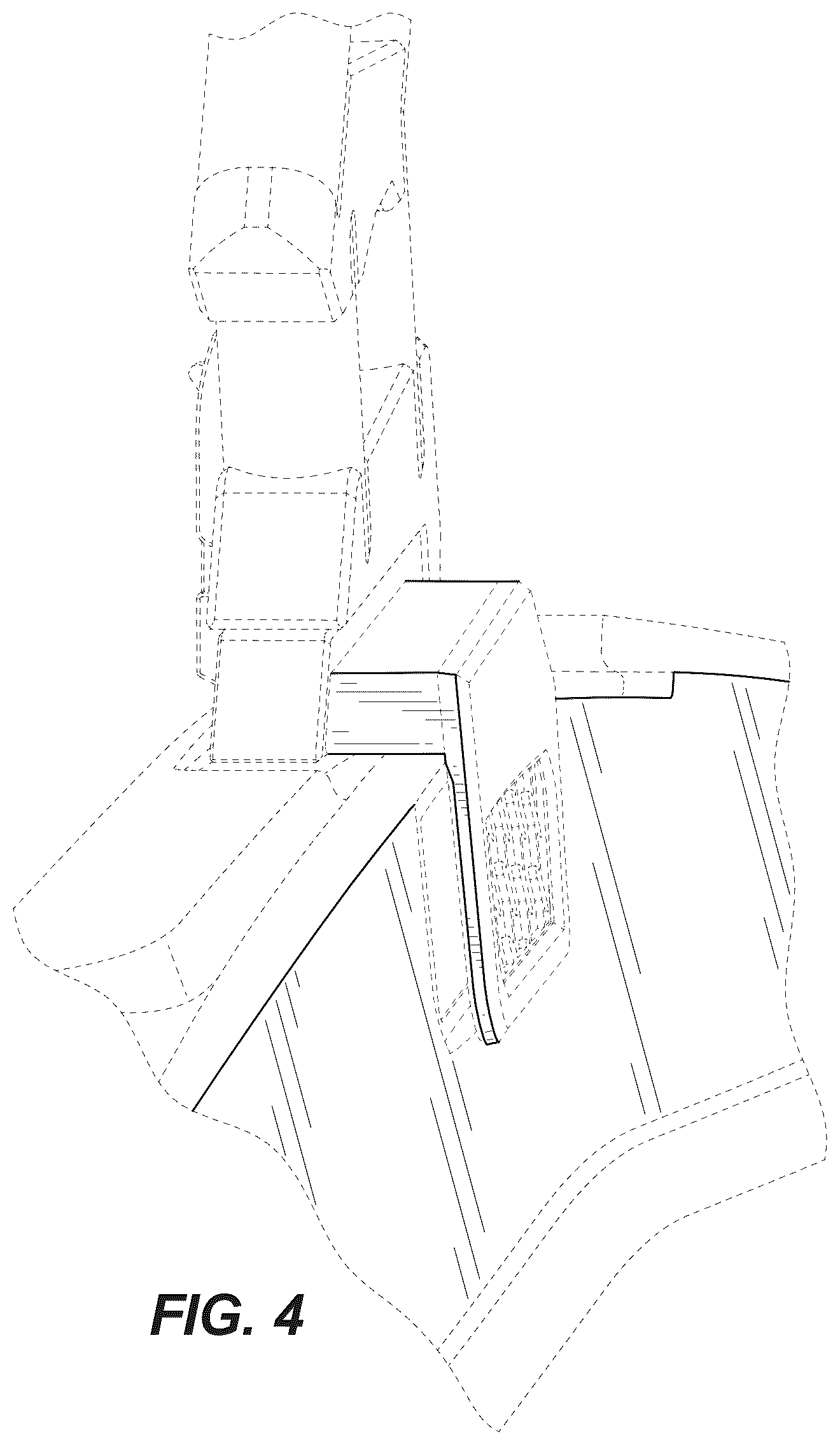 Patent USD1076761 Figure 4 – Bilge intake for marine vessel