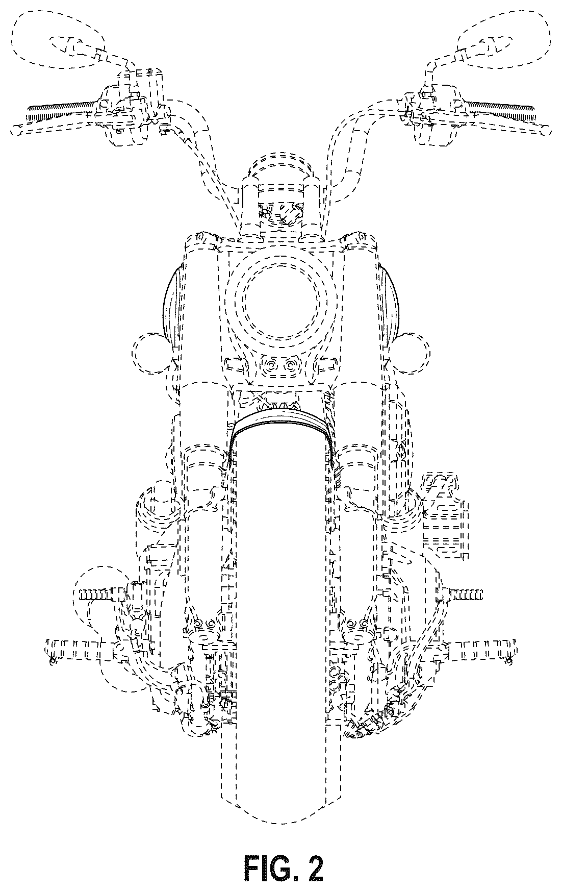 Patent USD1076762 Figure 2 – Motorcycle fuel tank